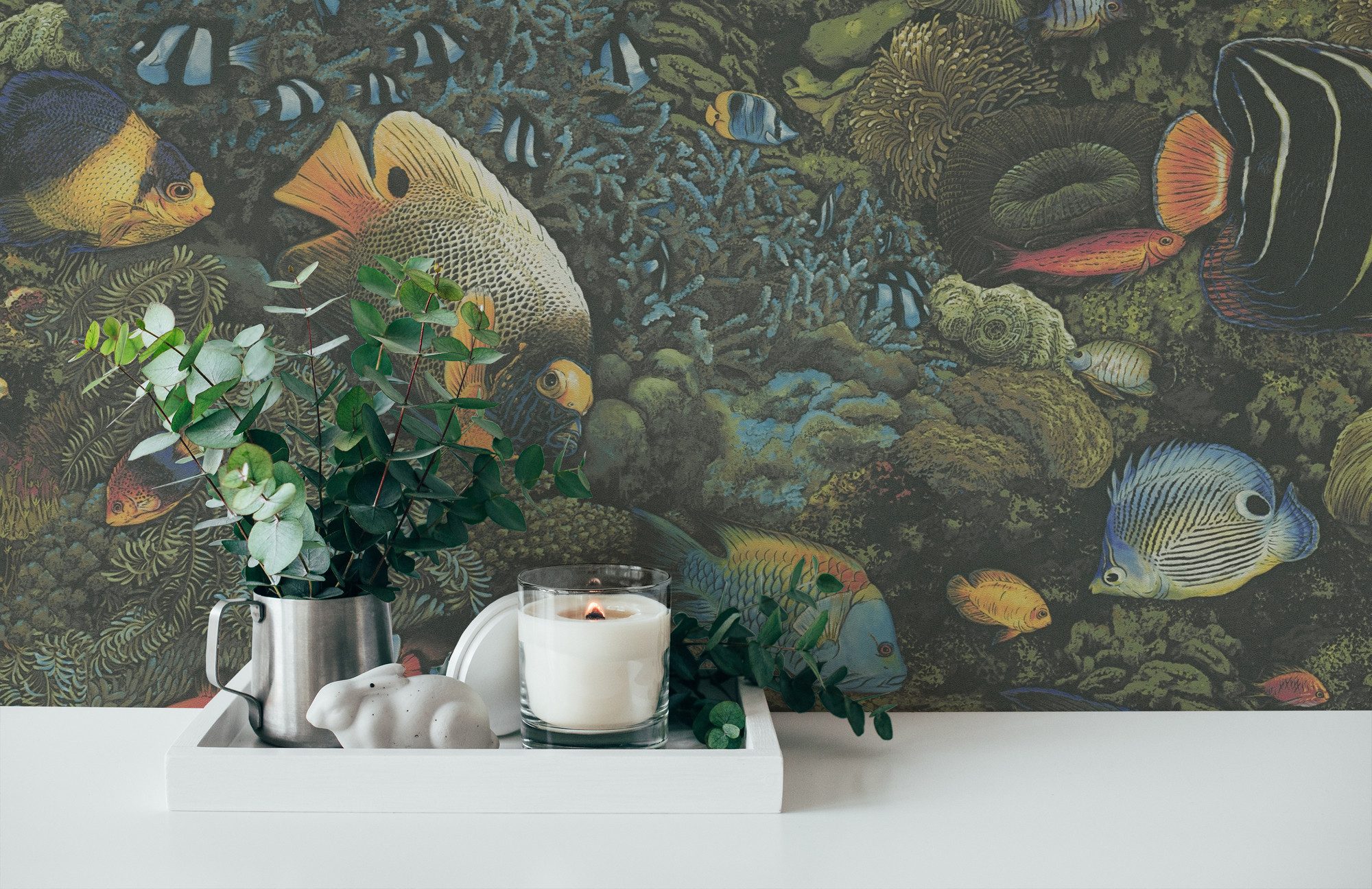 living walls Vliestapete LIMITED – Tropische Unterwasserwelt, leicht strukturiert, naturalistisch, tropisch, Motiv, (1 St), Detailreiche Fische und Korallen im exotischen Unterwasser-Look