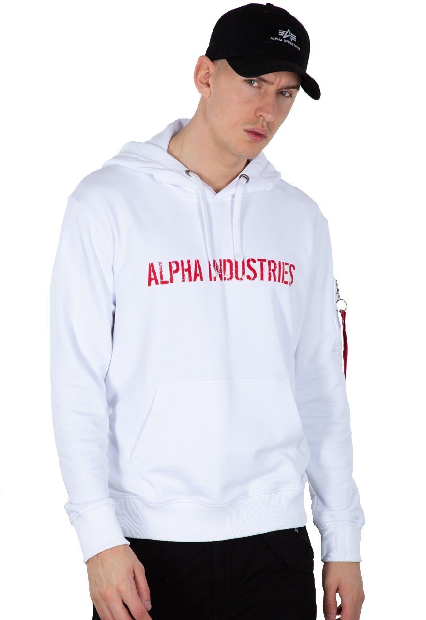 Alpha RBF Moto Alpha Hoodie Industries Industries Kapuzenpullover Herren white