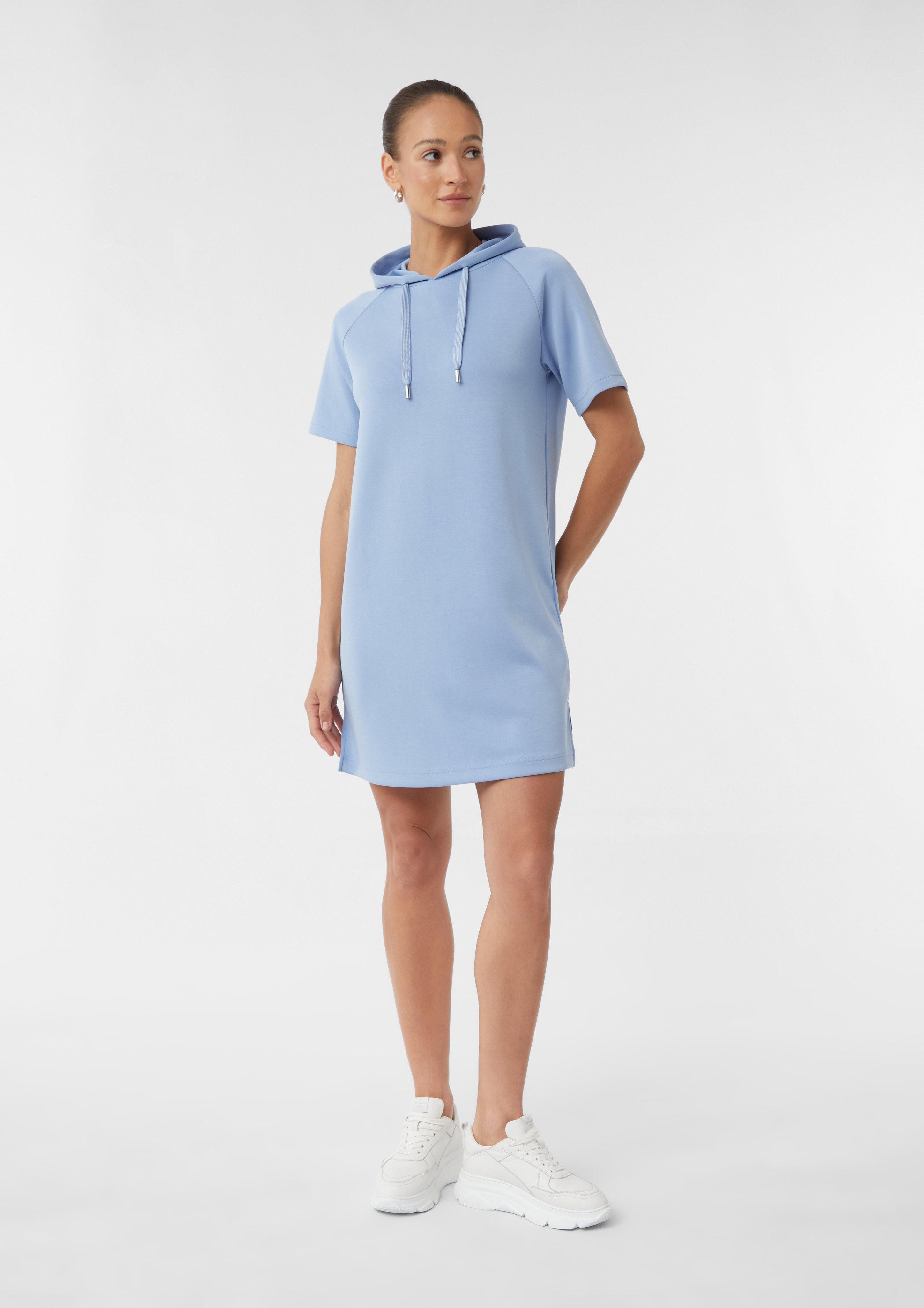 Maxikleid Sweatshirt-Kleid aus Scuba mit Kapuze