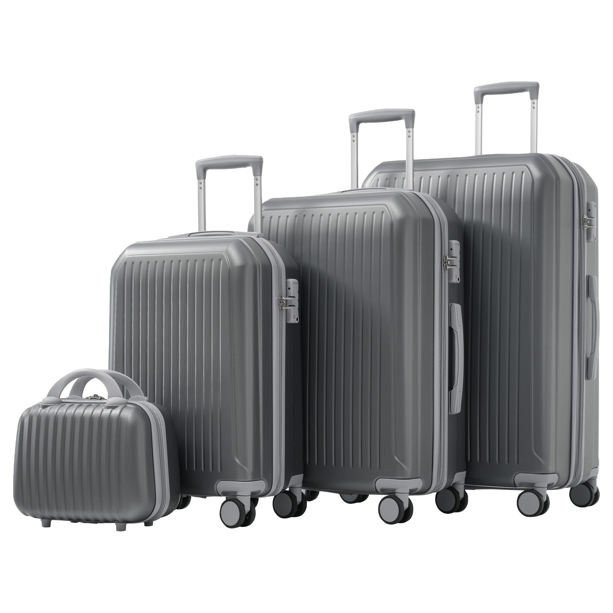 Flieks Trolleyset, 4 Rollen, (TSA-Schloss, ABS-Material, günstig online kaufen