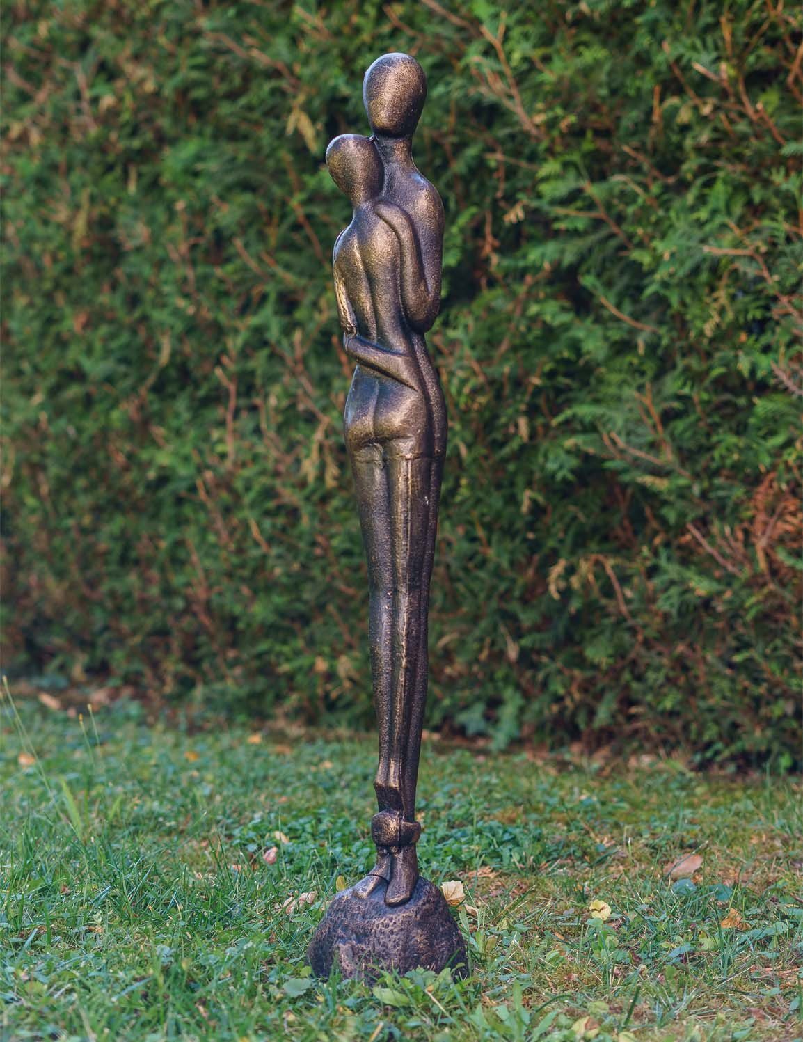 Aubaho Gartenfigur Hochzeit Statue Garten Liebespaar Eisen 94cm Skulptur Liebe Figur Paar