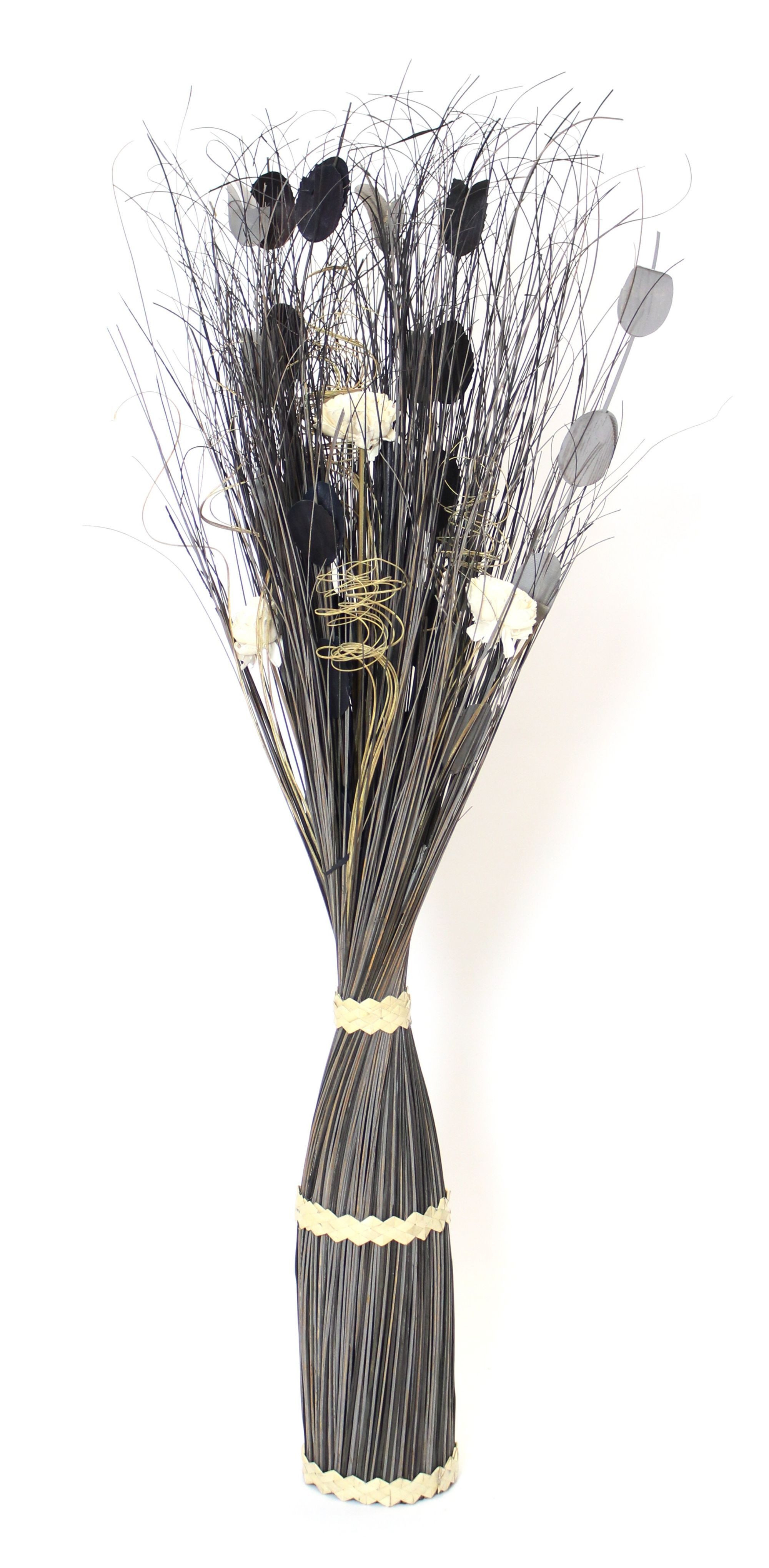 Kunstzweig Dekobündel "Anthrazit" grau + schwarz, ca. 100 cm hoch, Naturdeko