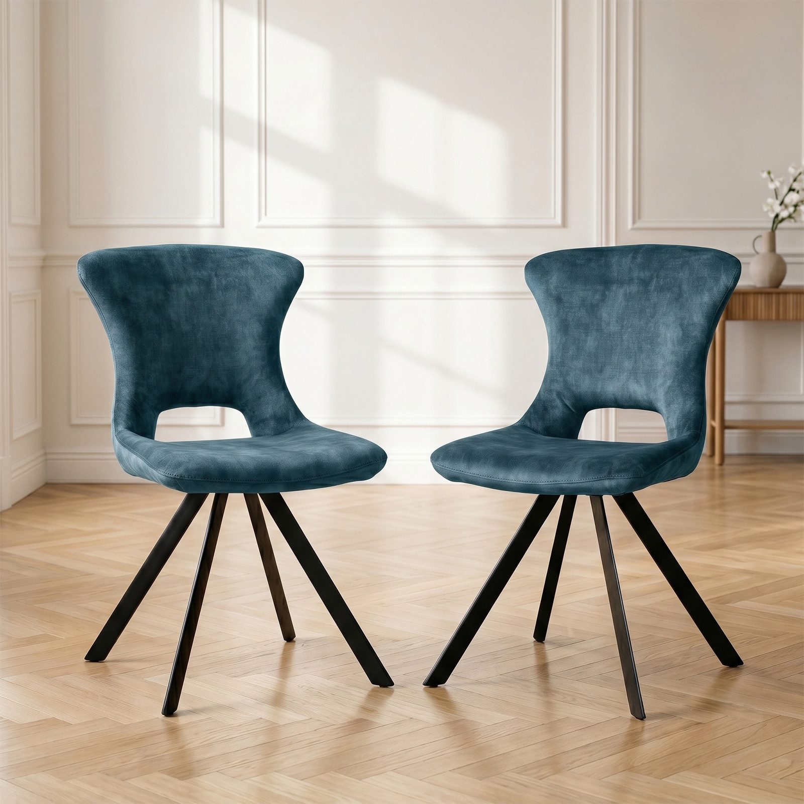 Jiexi Esszimmerstuhl Premium Flanell Esszimmerstuhl, Modernes Design Polsterstuhl