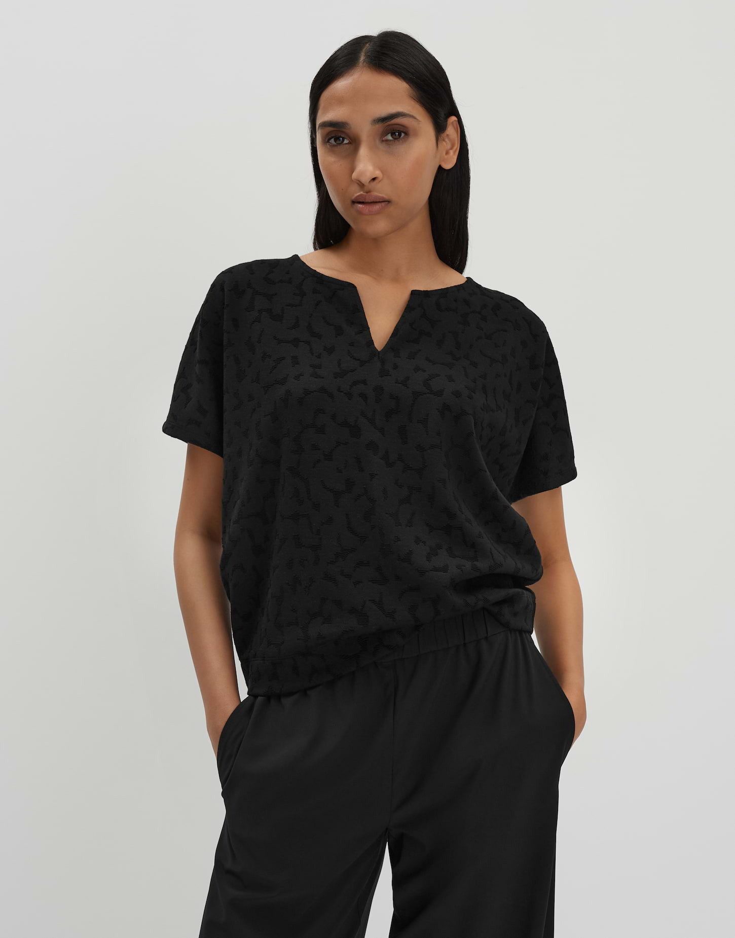someday Sweatshirt USOFIA Loose mit 3D Struktur