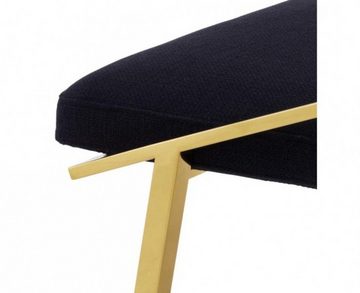 Casa Padrino Besucherstuhl Luxus Designer Stuhl Schwarz Gold - Luxus Kollektion