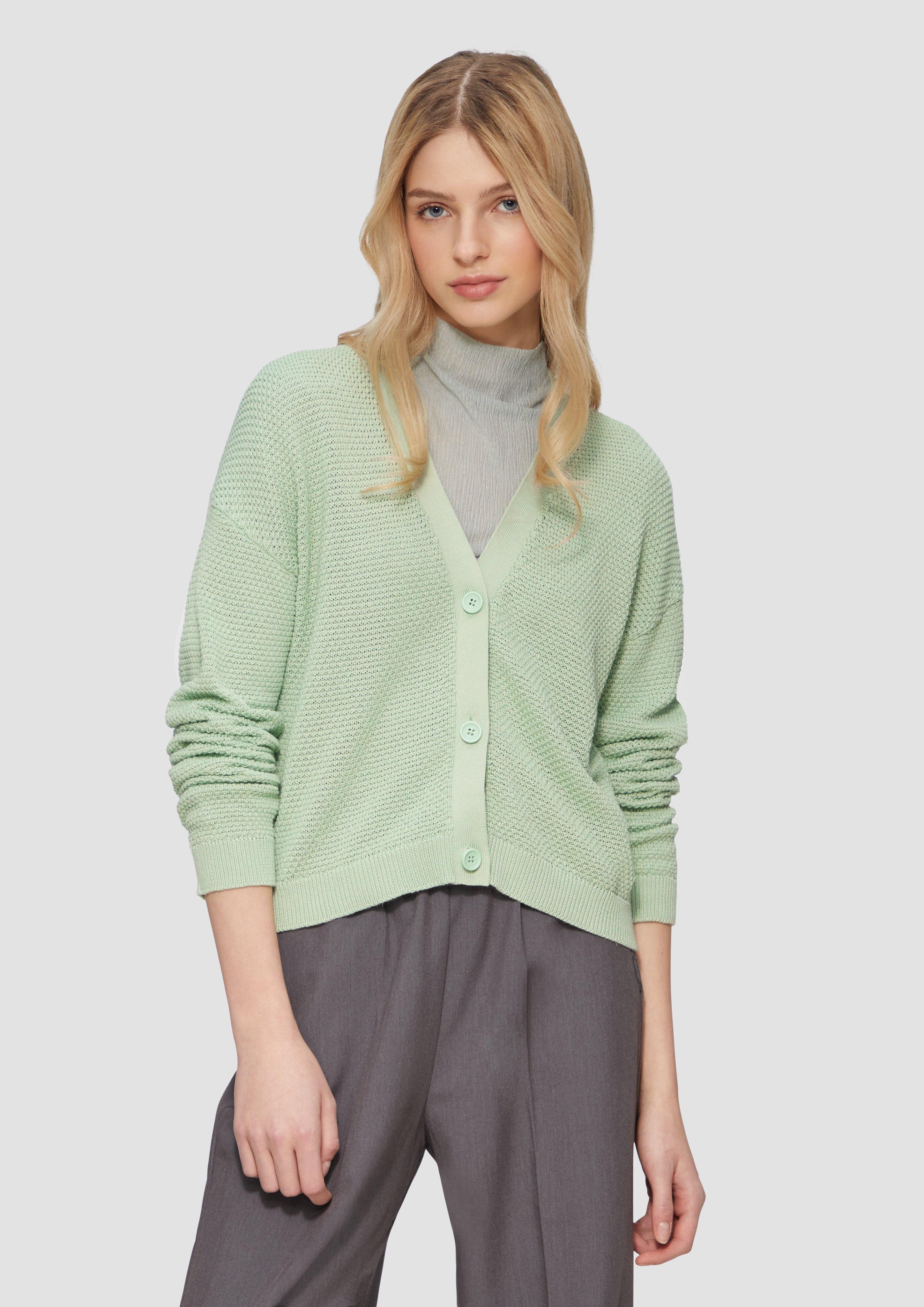 QS Funktionsjacke Strickjacke mit Strukturmuster und günstig online kaufen