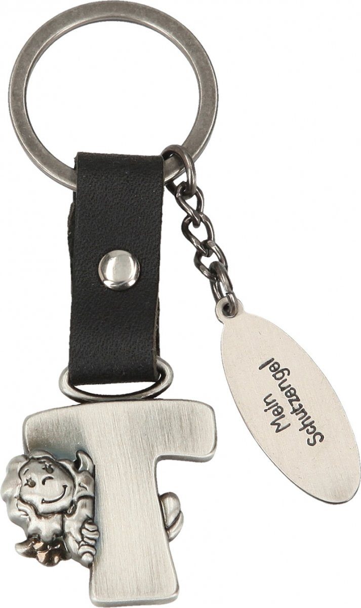 Depesche Schlüsselanhänger Schutzengel Buchstabe Alphabet Anhänger Beschützer Talisman, A B C D E F G H I J K L M N O P R S T U V W X Y Z