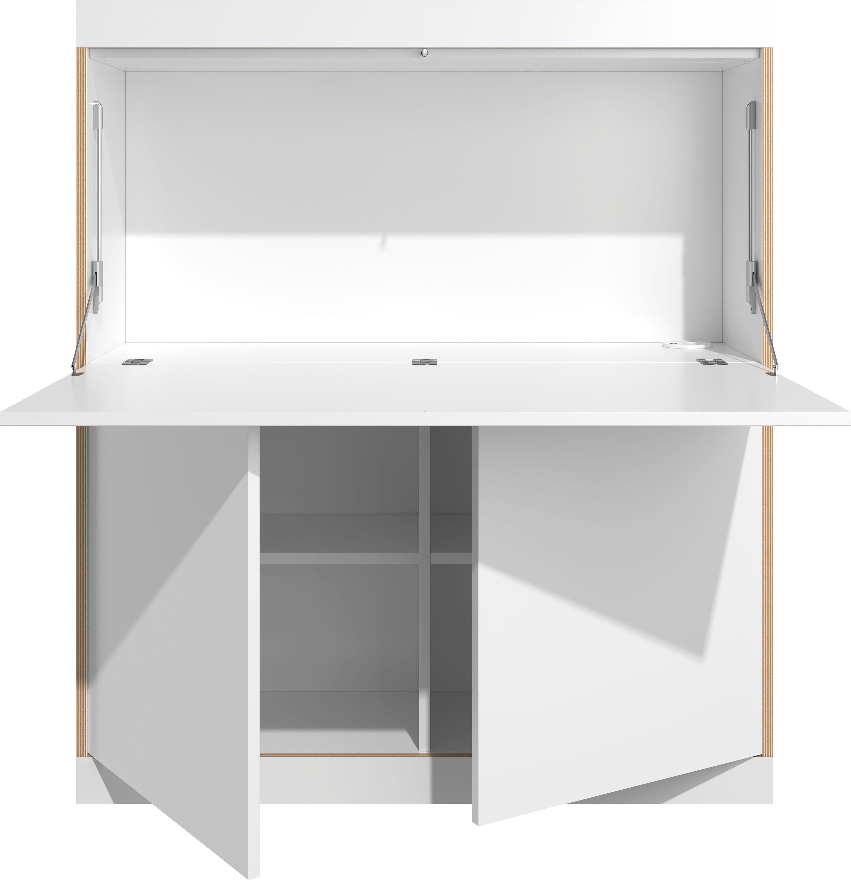 unteren SMALL St), FLAI Home-Office FLAI FLA163 Müller weiß Fachboden Schrank (1 Fachboden für LIVING Einlegeboden