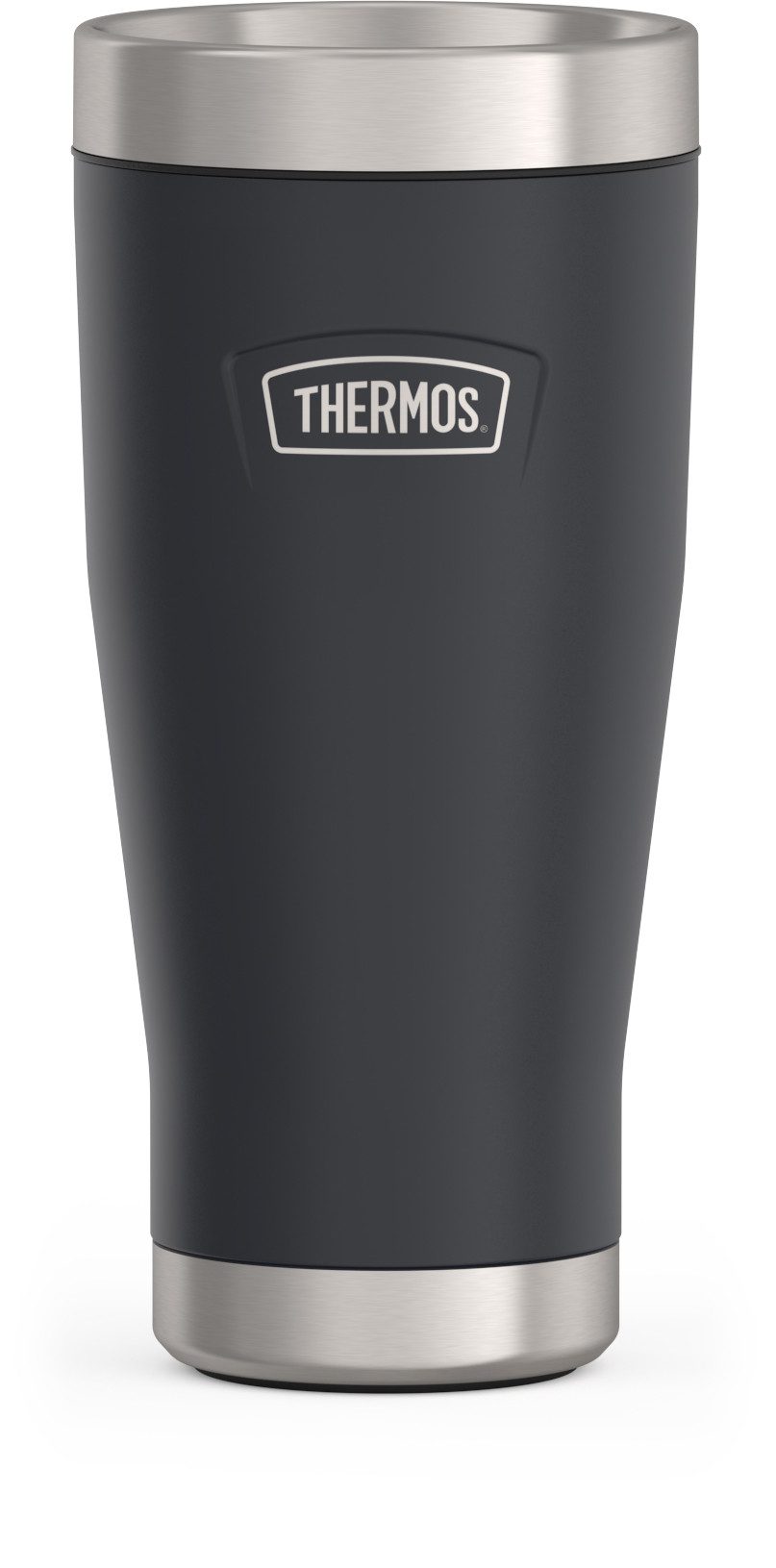 THERMOS Thermobecher ICON MUG, rutschfester Boden, 360° Trinkfunktion, spülmaschinenfest, Edelstahl, Kunststoff, Silikon, 0,47l, 7h heiß & 22h kalt, absolut dicht, Dura-Seal-Deckel