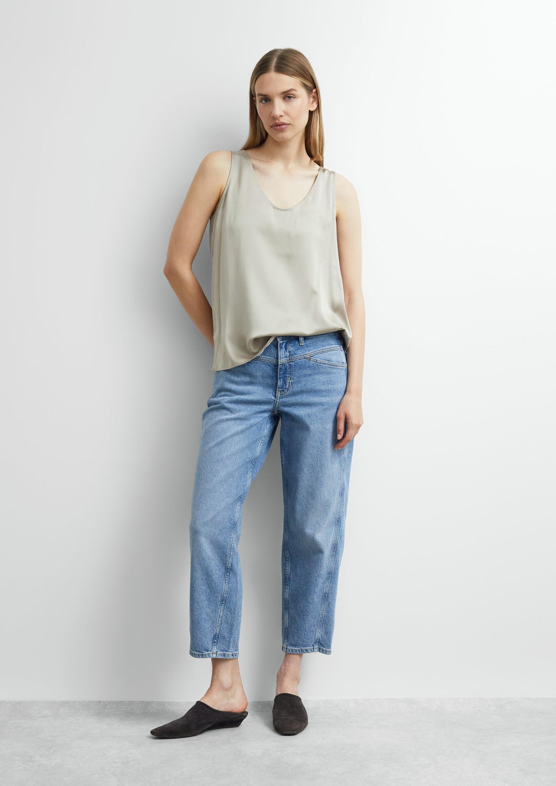 comma Regular-fit-Jeans Jeans-Hose LIV - Jeans mit leichtem Barrel Leg