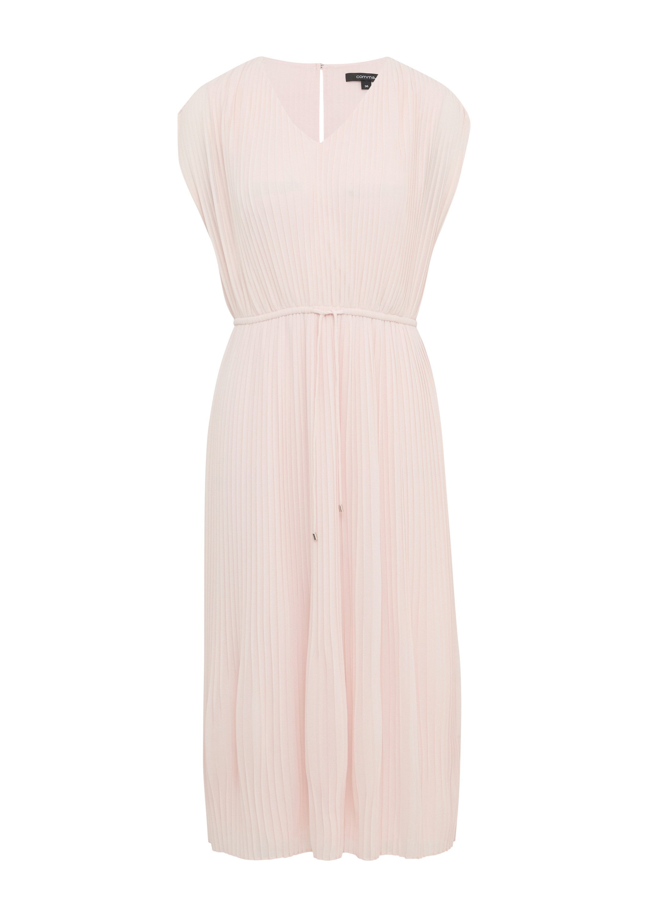 comma Midikleid Kleid Plissiertes Midikleid aus günstig online kaufen