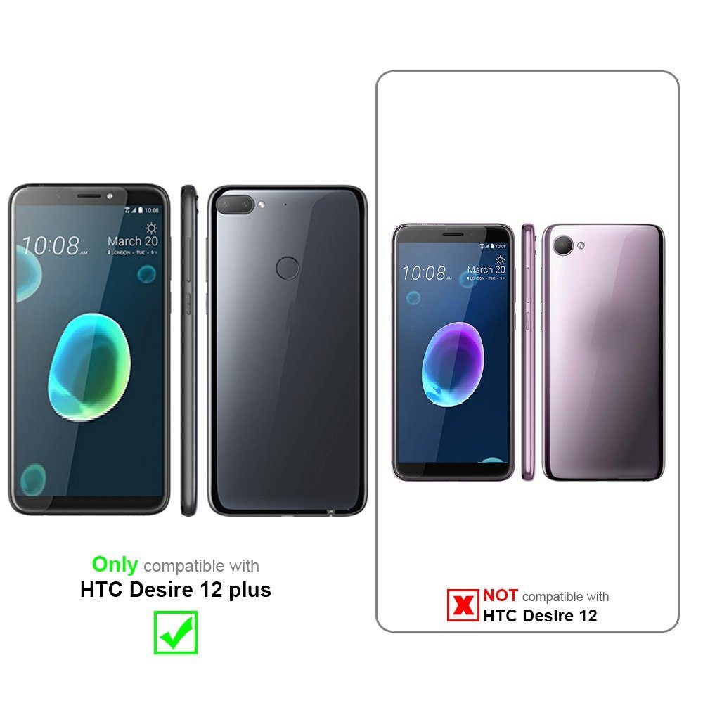 Cadorabo Schutzfolie für HTC Desire 12 PLUS Schutzfolie, (1-St), Schutzfolie Panzer Folie (Tempered) Display Schutzglas 3D Touch