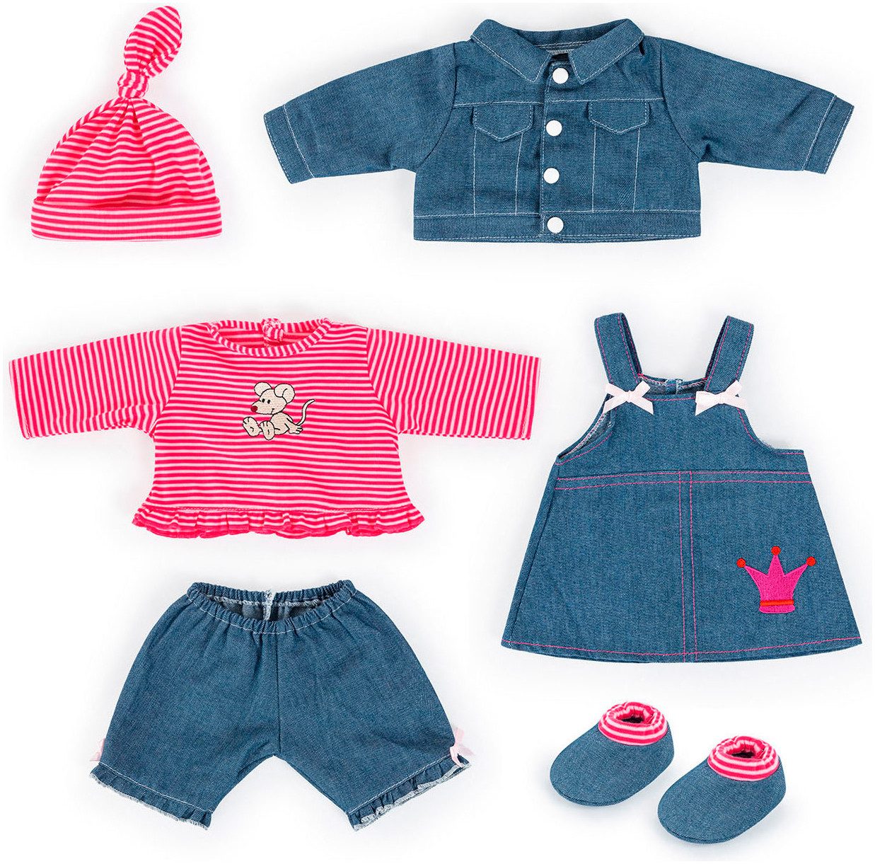 Bayer Puppenkleidung Hose/Jacke 42- 46 cm (Set, 7-tlg) günstig online kaufen