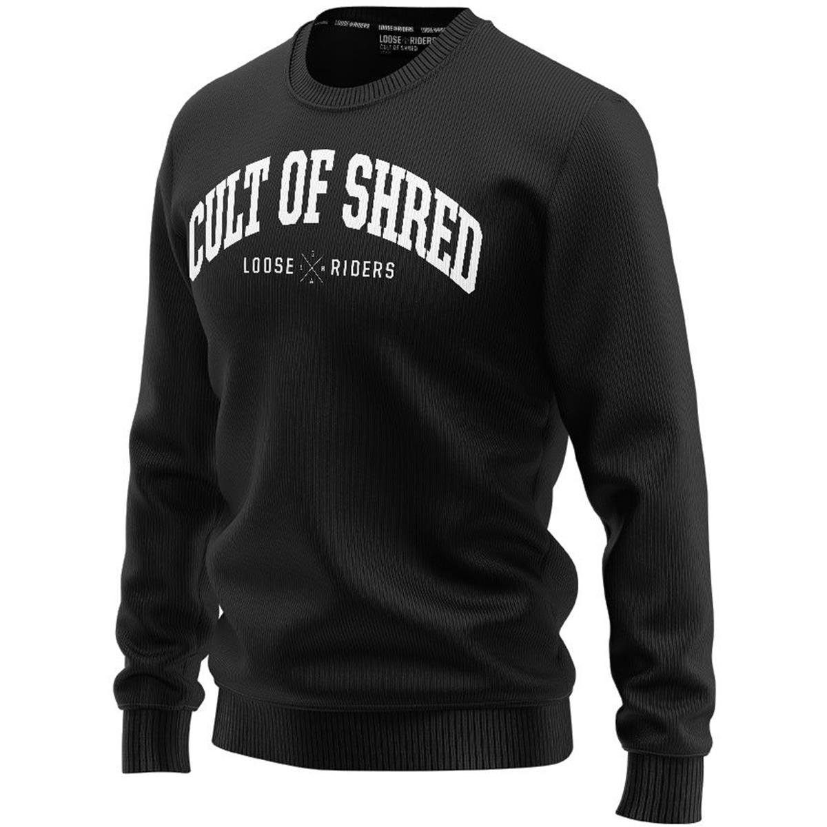 Loose Riders Sweater Pullover Loose Riders Fleece Crewneck - Black S