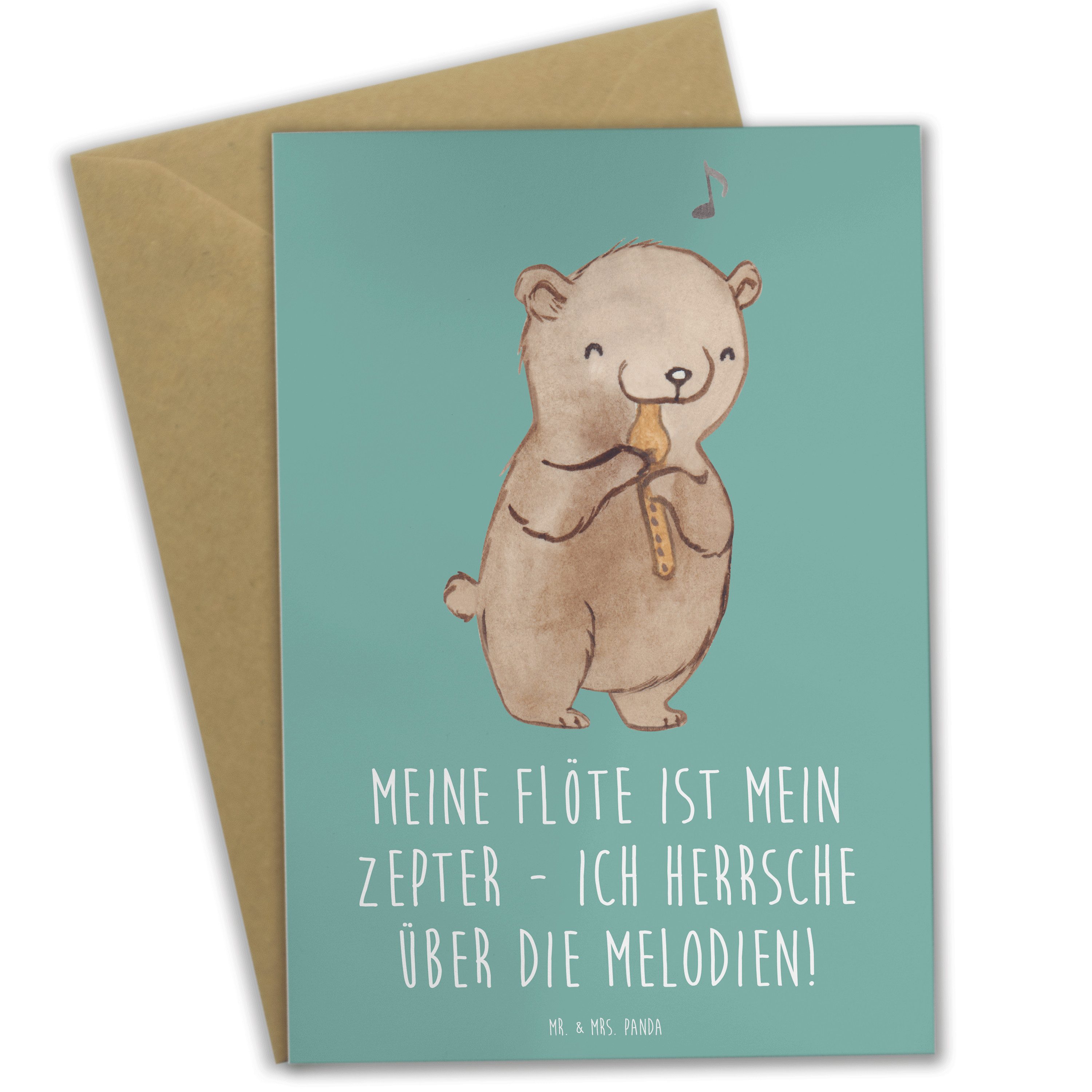 Grußkarte Flötenzauber - Meeresbrise - Geschenk, herrschen, Karte, Musikfans, W