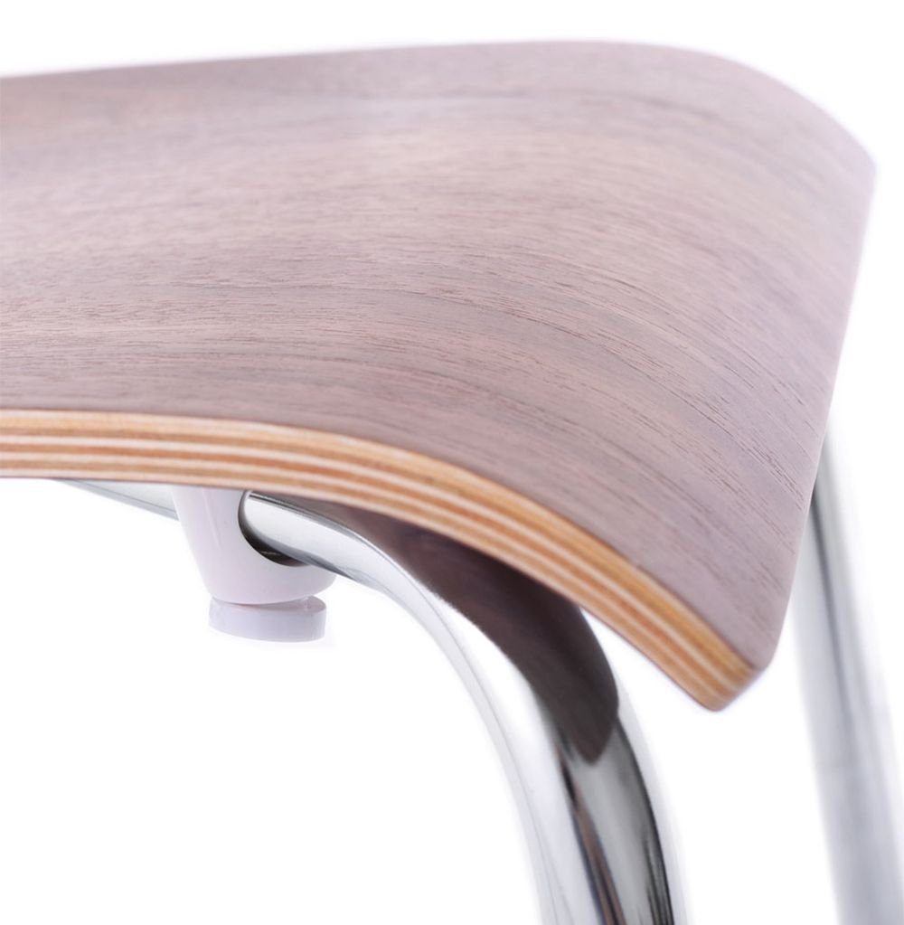Dunkles KADIMA (Braun) Esszimmerstuhl Braun -Stuhl CLAssIC stapelbar) Holz (nicht DESIGN Holz