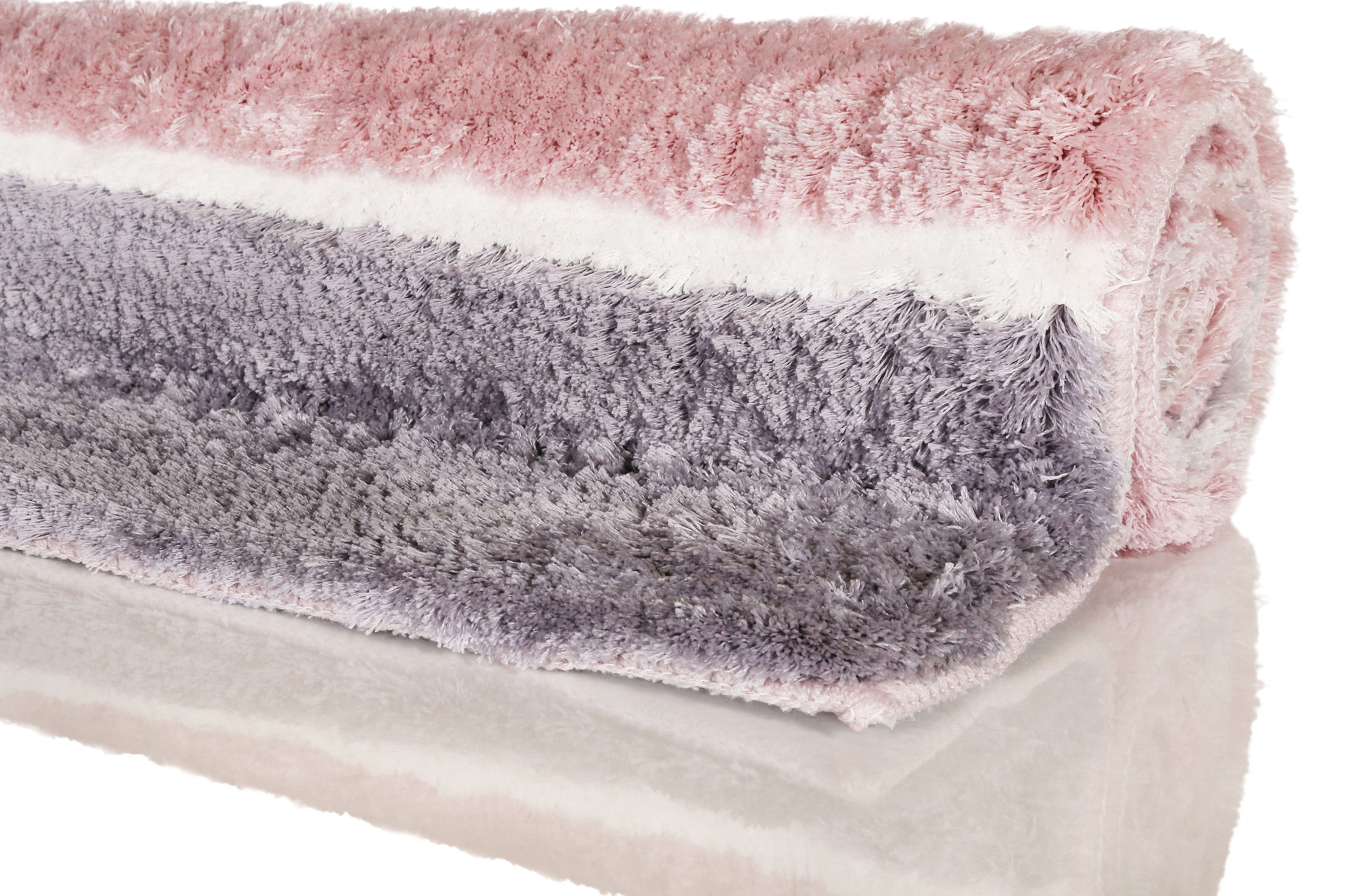 Homie Living Badematte Rio Marina, Höhe 30 mm, rutschhemmend beschichtet, schnell trocknend, fußbodenheizungsgeeignet, Polyester, rechteckig, flauschiger Badtep – Bild 4 von 5