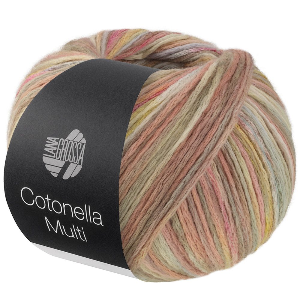 LANA GROSSA COTONELLA MULTI Häkelwolle, 270 m (Weiches, bedrucktes Kettengarn aus unmercerisierter Pima Baumwolle), 100 g