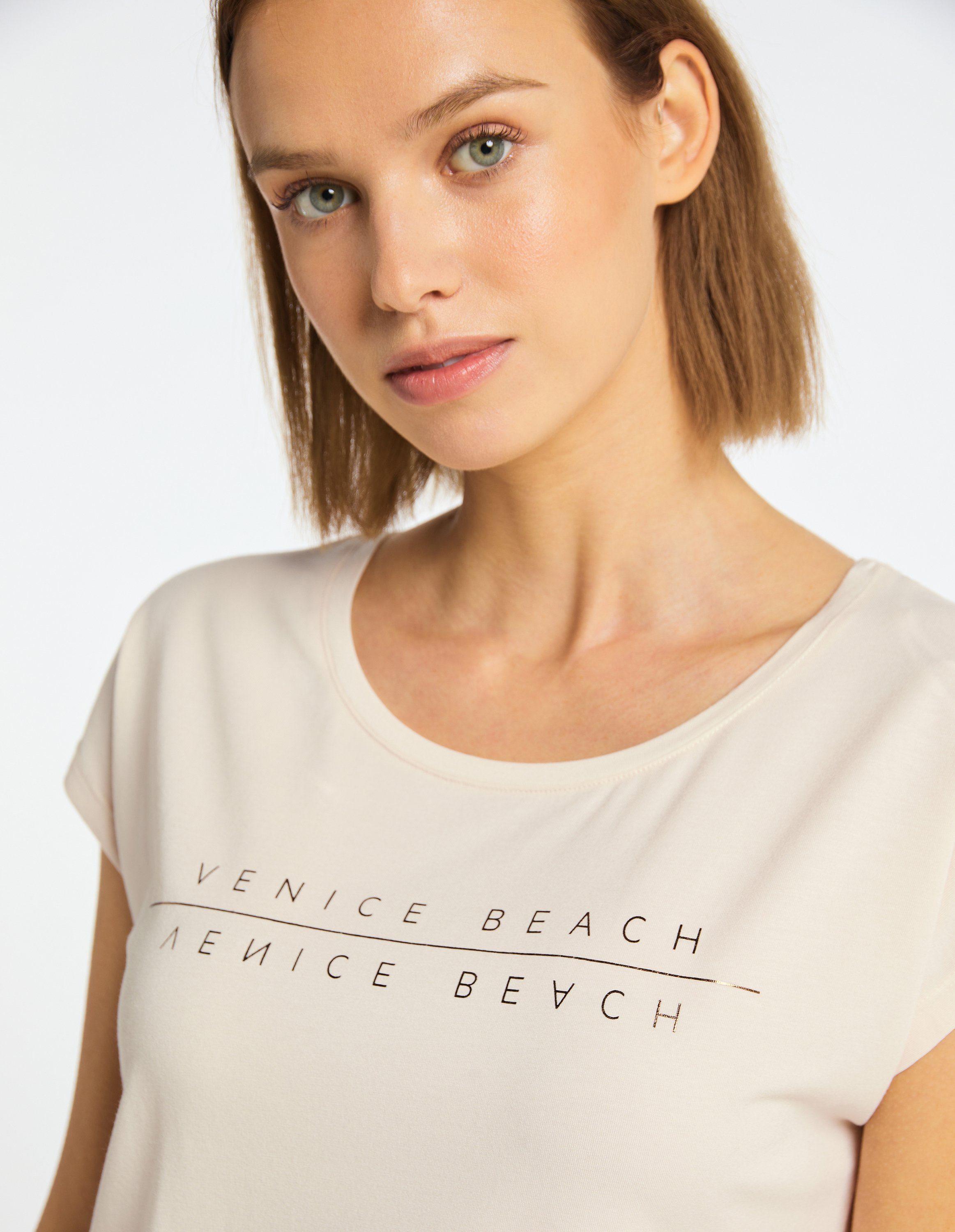 T-Shirt (1-tlg) Venice T-Shirt VB Beach pink Wonder marble