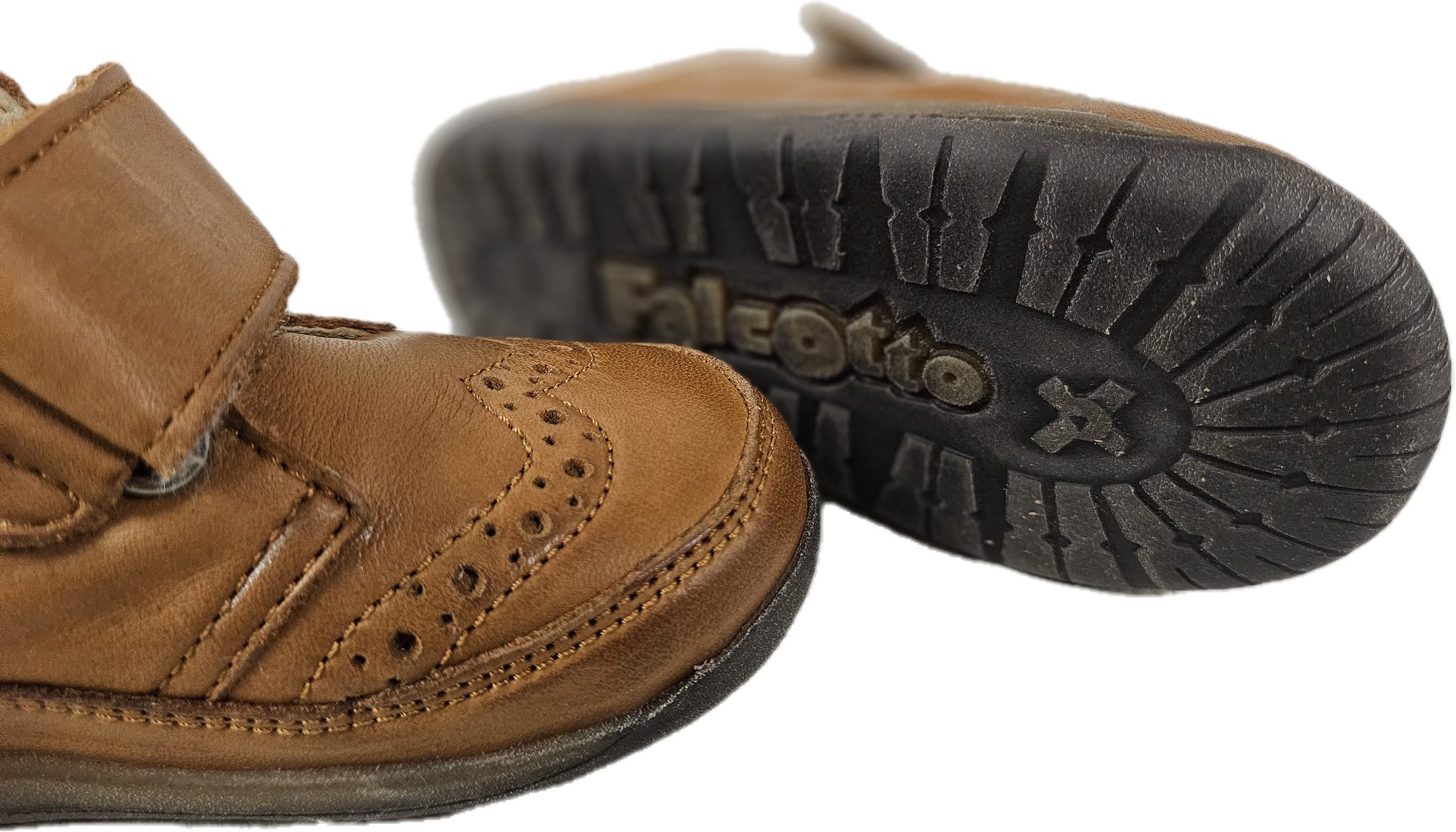 Naturino FALCOTTO Schnürschuh Sneaker Kinderschuh Lederschuh cognac Lauflernschuh aus echtem Leder