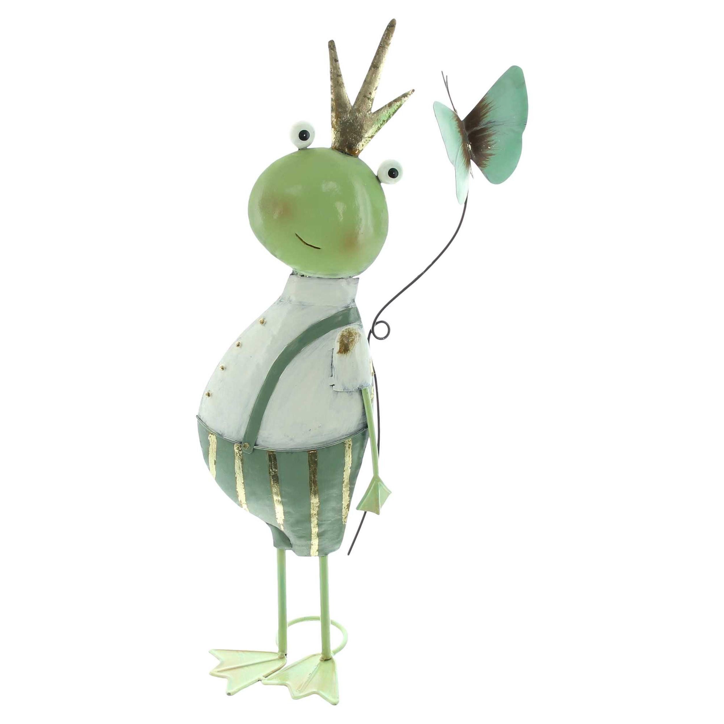 Dekofigur Figur "Frosch mit Schmetterling"