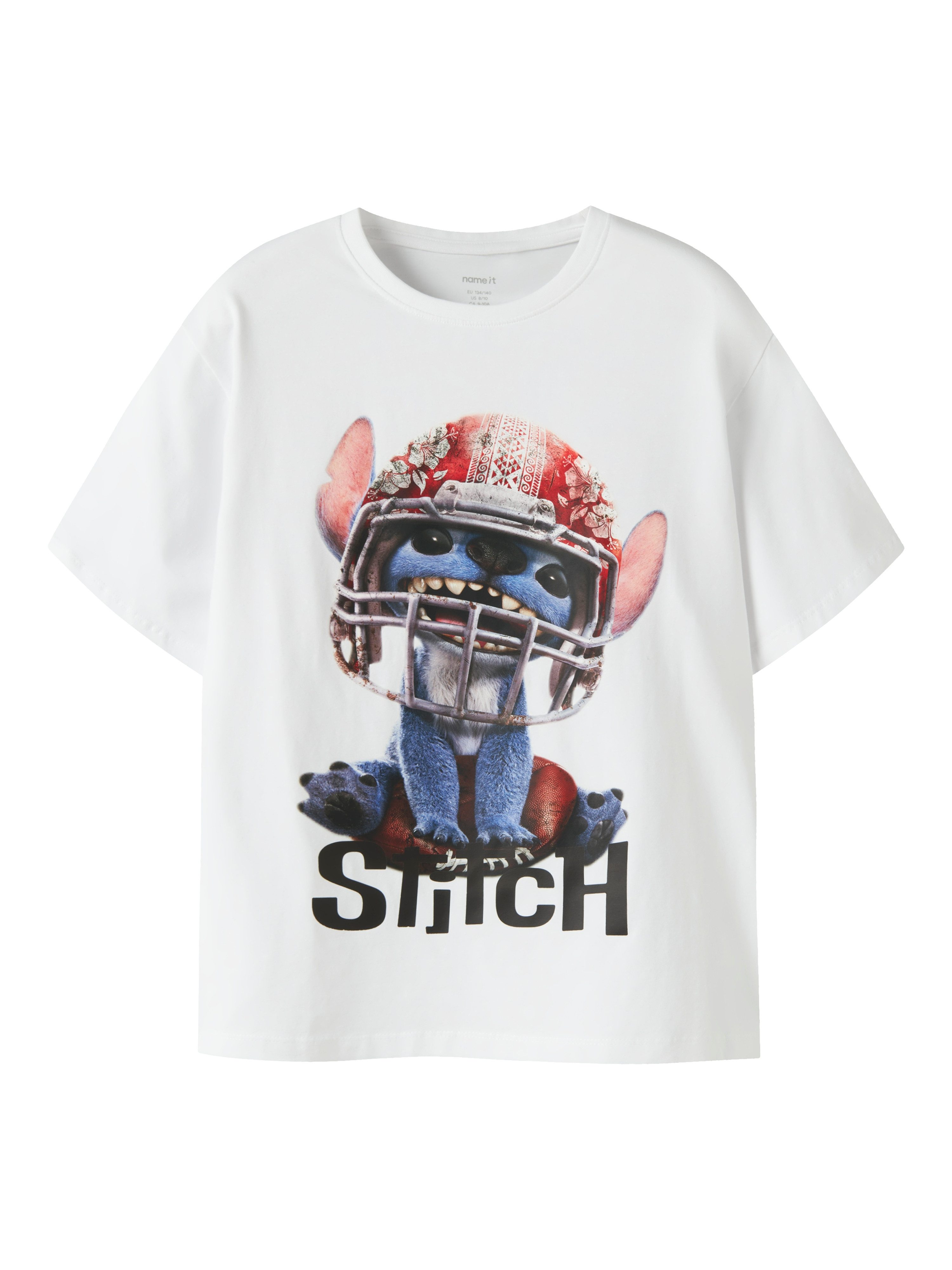 Name It T-Shirt NKMJULIX STITCH SS NREG TOP NOOS WDI Baumwollmischung, regular fit