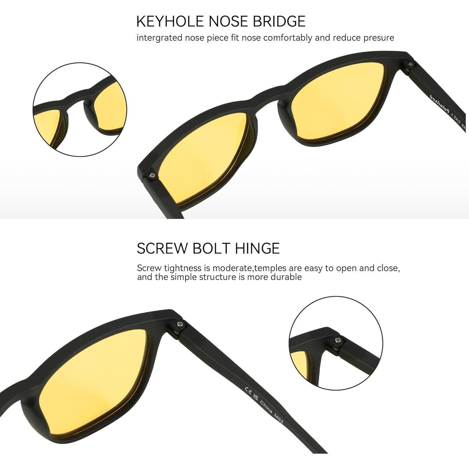 LuxusKollektion Retrosonnenbrille Sonnenbrille Polarisierte Damen Herren C11 2er-pack (Nachtsichtbrille) (2-St) – Bild 5 von 5