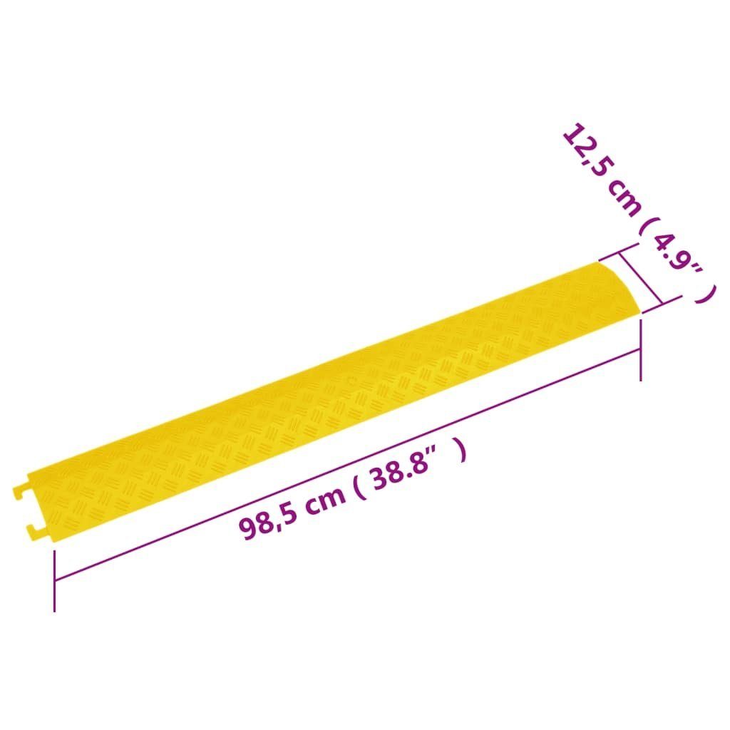 vidaXL Parkschwelle Gelb cm 2 Kabelbrücken Stk 98,5