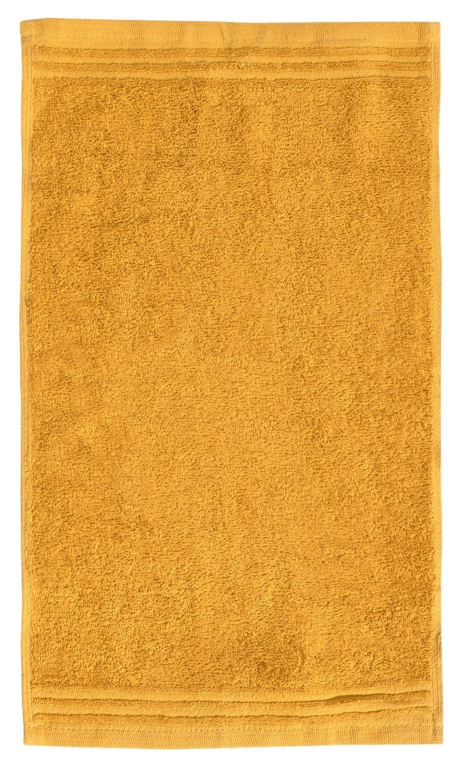 Gözze Handtücher HAMBURG, 30 Aufhängeschlaufe (1-St), Baumwolle Unifarben, 50 x cm, Senffarben, mit
