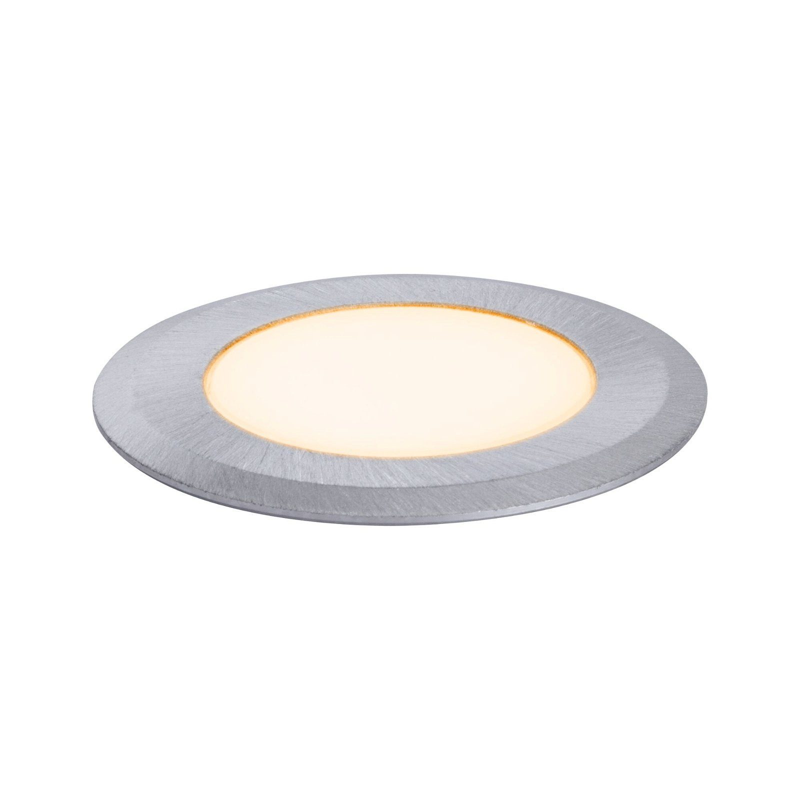 Paulmann LED Einbauleuchte IP65 rund 50mm 2200K 2,2W 60lm 230V Alu Kunststoff, Metall, LED fest integriert, Bodeneinbauleuchte Goldlicht insektenfreundlich