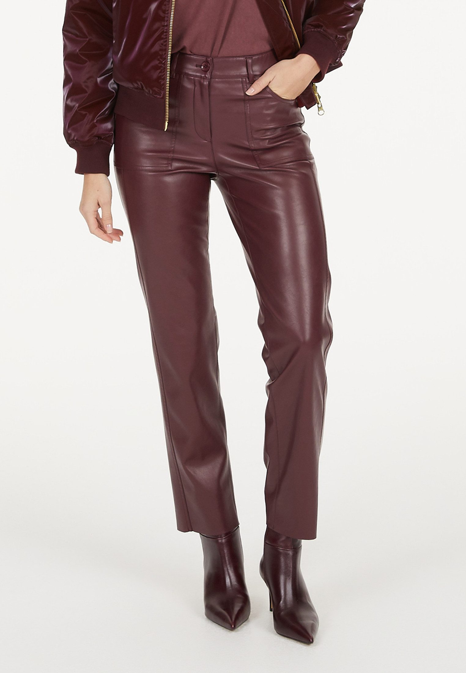 MARC AUREL Lederimitathose in Leder-Optik günstig online kaufen