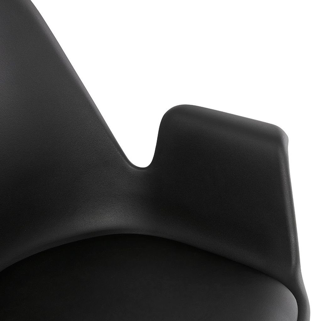 Sessel DESIGN KADIMA Weiß PANGU Esszimmerstuhl Polym (black,natural) Plastic Schwarz
