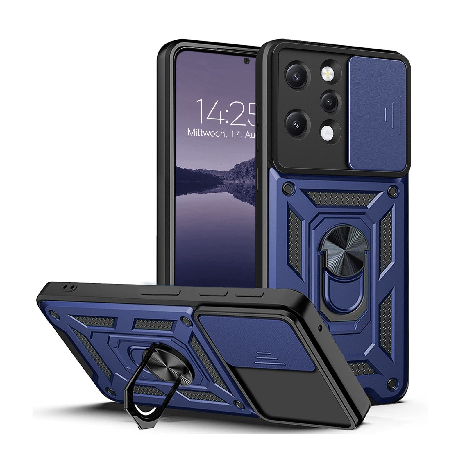 Tec-Expert Handyhülle Outdoor Cover Hülle für Xiaomi Redmi 12 6.79 Zoll, 6.79", Premium Hülle mit Kameraschutz aus verstärktem Polycarbonat