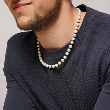 trendor Perlenkette Perlenkette für Männer mit schwarzem Spinell 50 cm