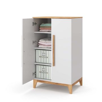 VitaliSpa® Kleiderschrank Kindergarderobe MALIA Weiß/Eiche