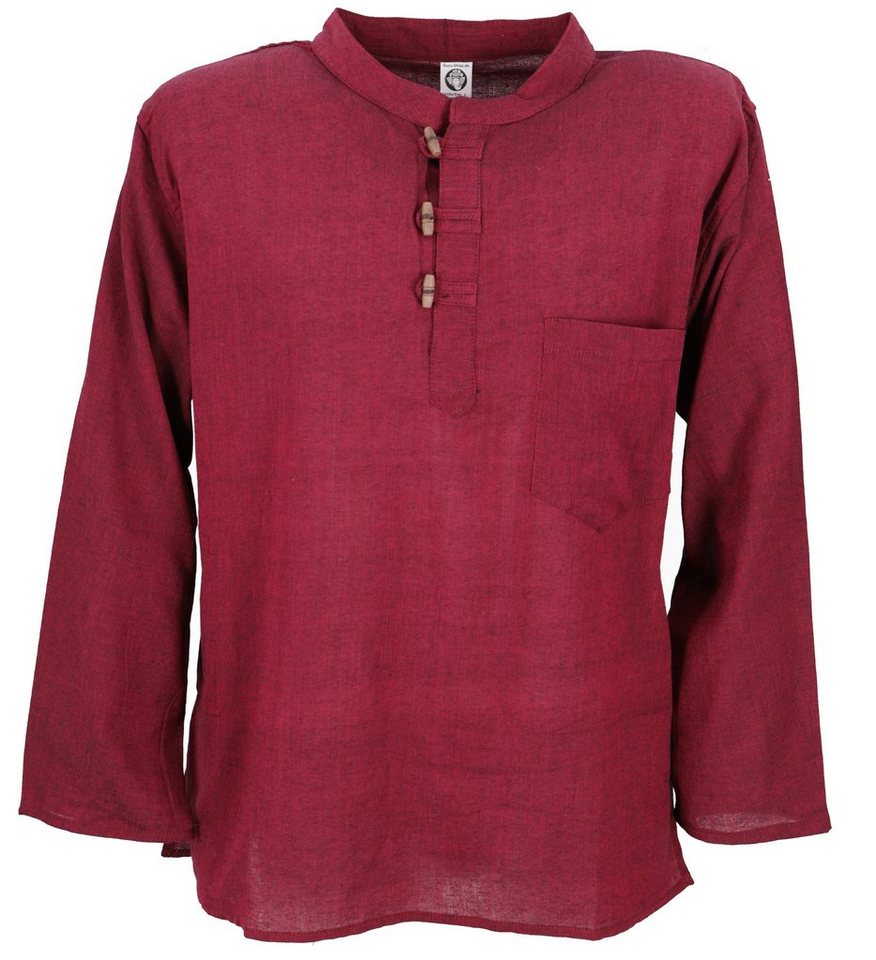 Guru-Shop Hemd & Shirt Nepal Fischerhemd, Goa Hippie Hemd, Yogahemd,.. Ethno Style, alternative Bekleidung