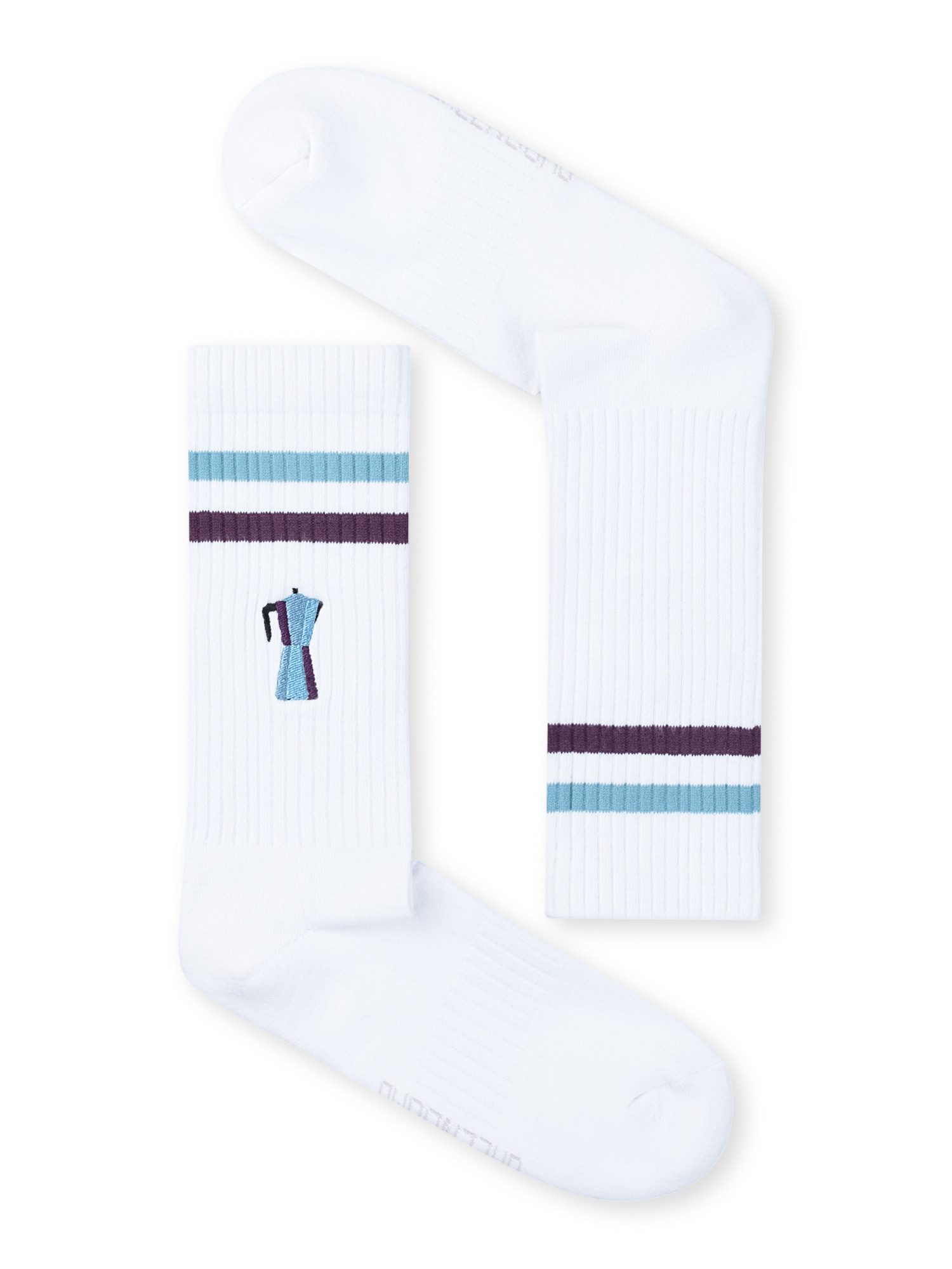 GreenBomb Socken Tennis Socks Mocca sportlicher Ripp-Schaft, hoher Stretch-Anteil, hoher Schaft