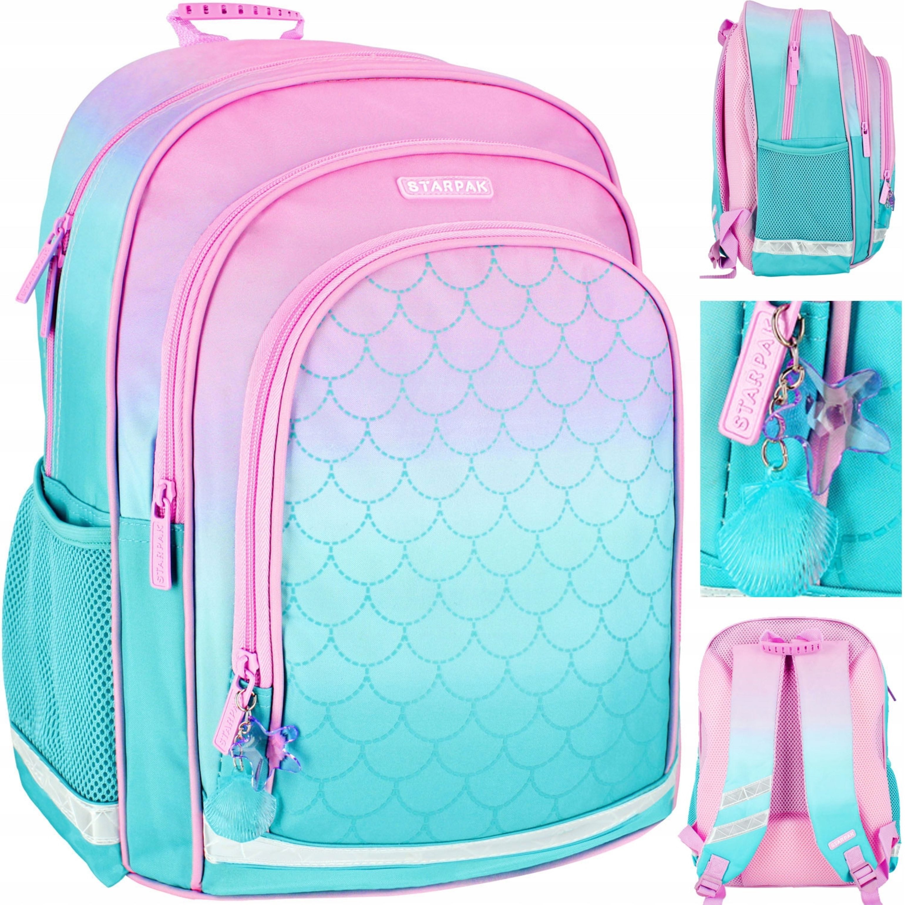 Starpak Schulrucksack Starpak Schulrucksack für Mädchen 1-3 Ombre Meerjungfrau 41 cm (1-tlg)