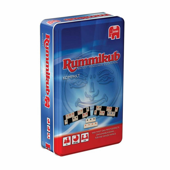 Jumbo Spiele Spiel Original Rummikub Kompakt in Metalldose
