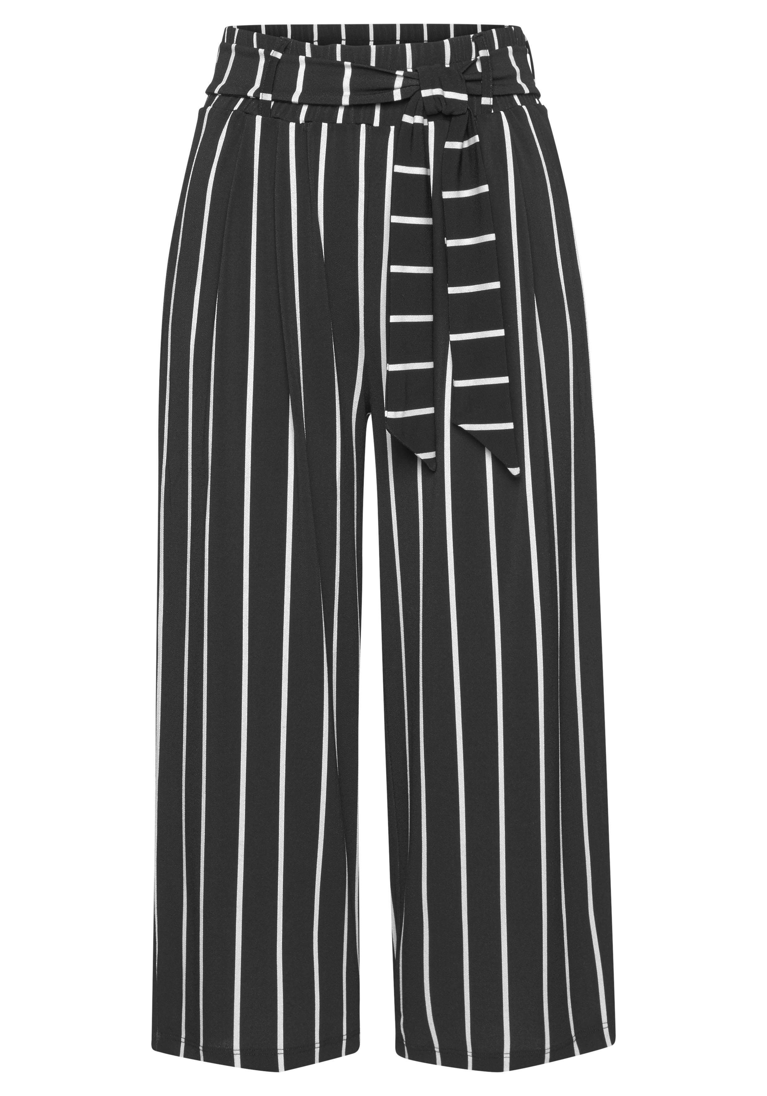 LASCANA Culotte (mit Bindegürtel) in 7/8-Länge und Bindegürtel, Jerseyhose, günstig online kaufen