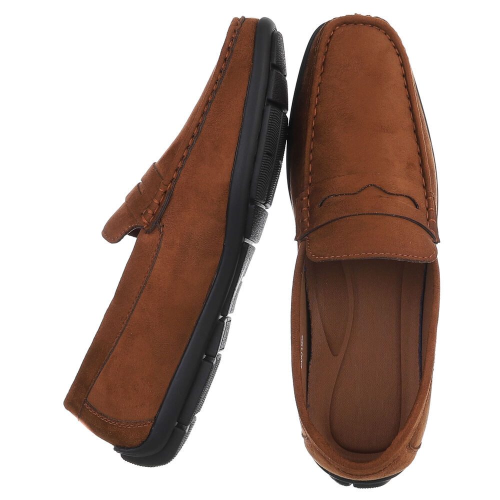Coolwalk Herren Loafer Mokassin Freizeitschuh Slip-On Komfort Slipper (91977350) Flach Slipper in Camel