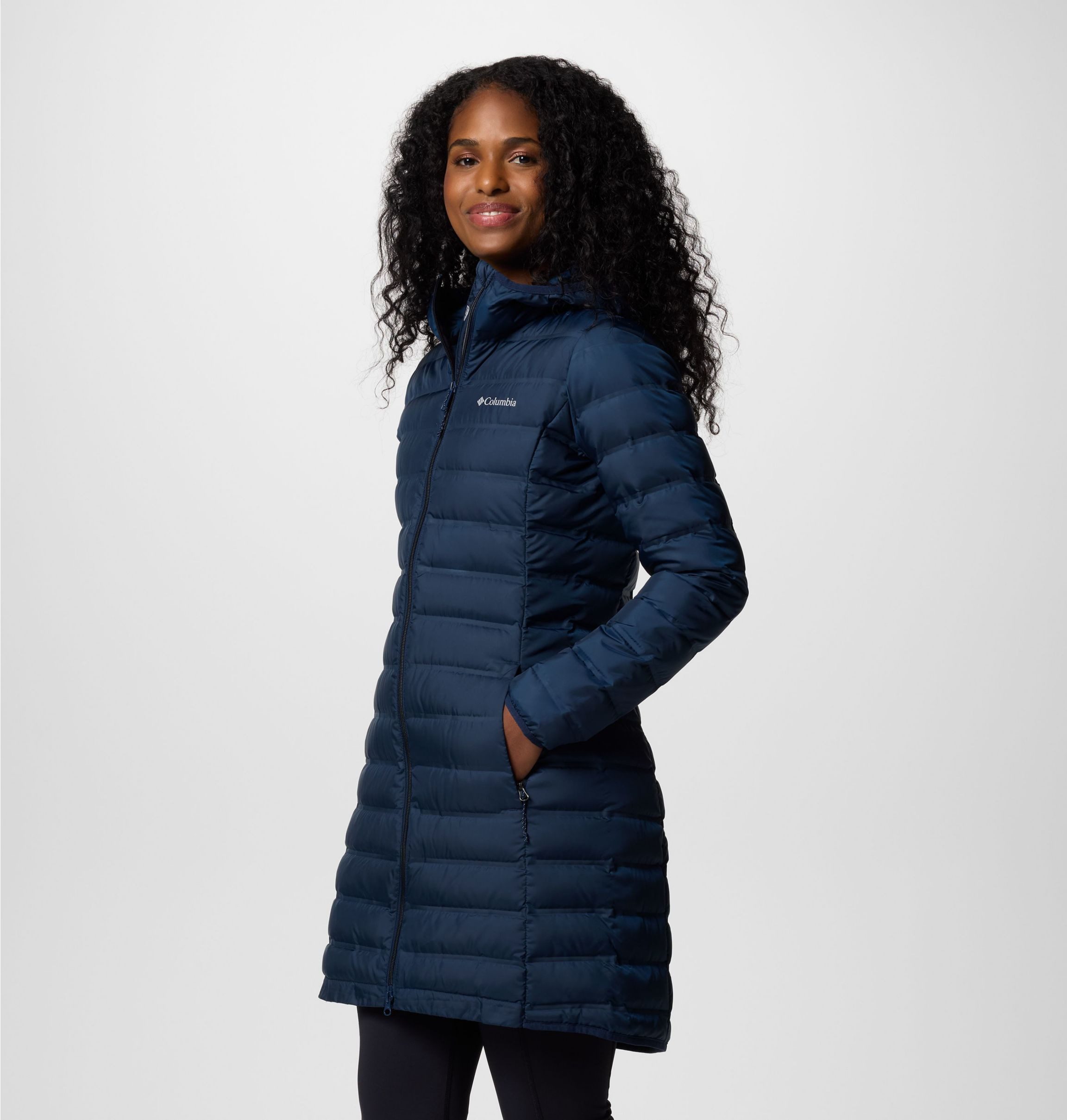 Columbia Daunenmantel Lake 22 II Down Long Hooded Jacket wasserabweisend, windabweisend, wärmeisolierende Daunenfüllung