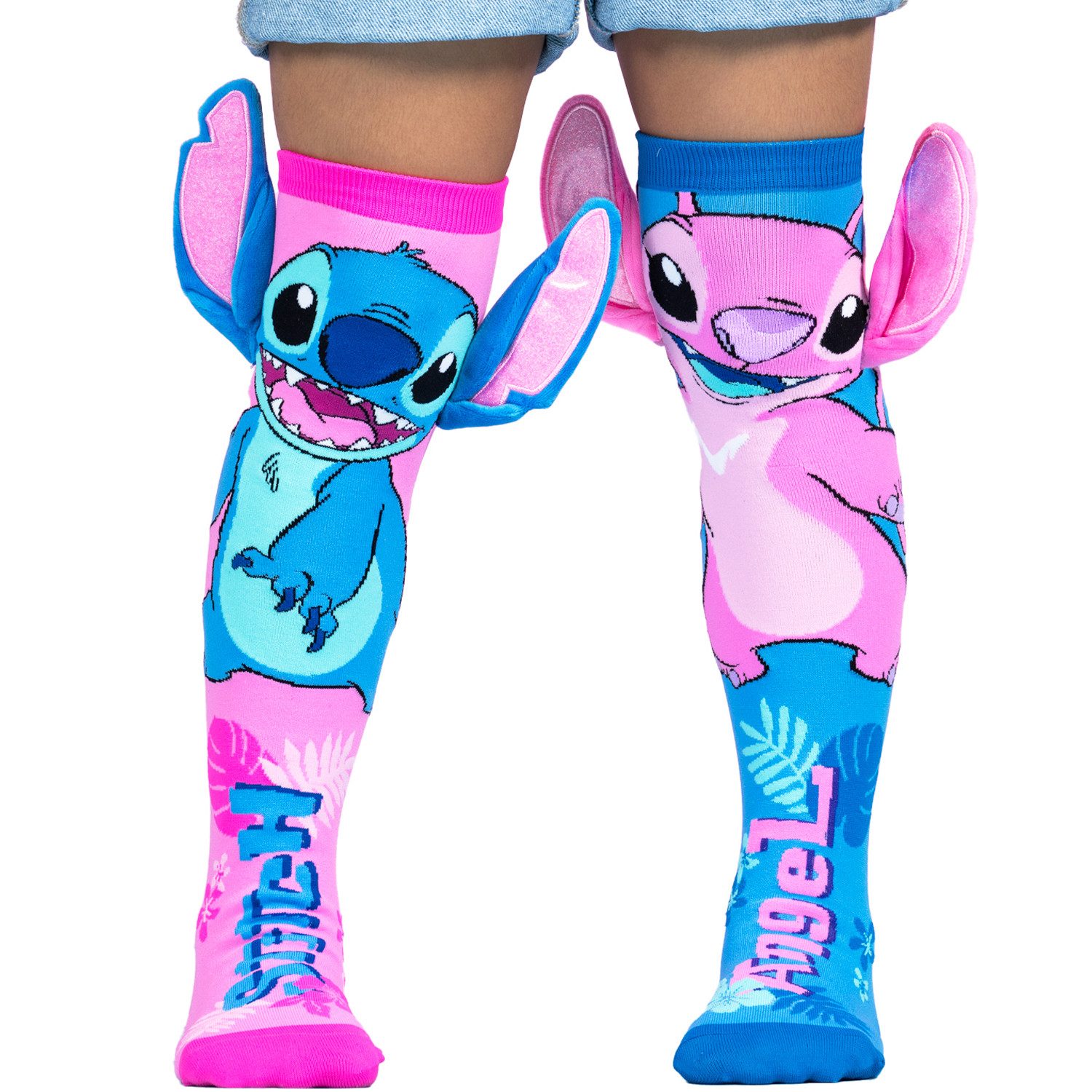 Heinrich Bauer Socken Stitch Socken Hawaii mit 3D-Ohren Blau & Pink