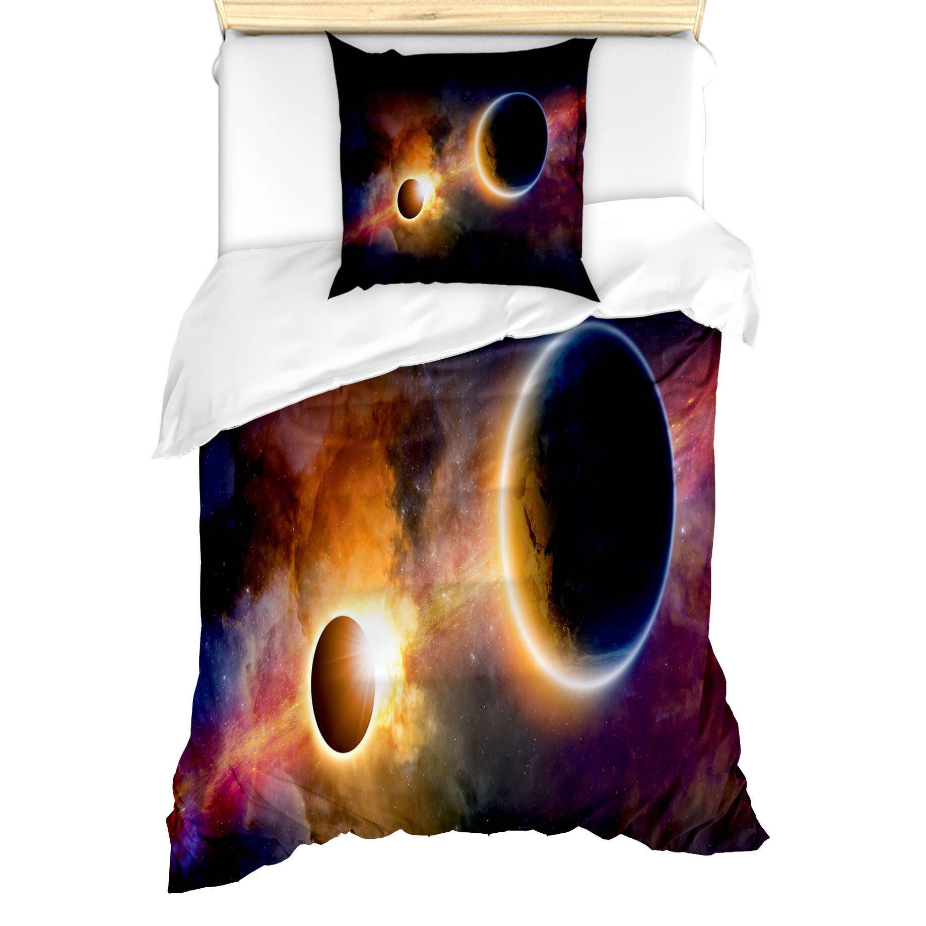 Abakuhaus Постельное белье Milbensicher Всеrgiker geeignet mit Kissenbezug, Microfaser, Weltraum Planet Erde Sterne