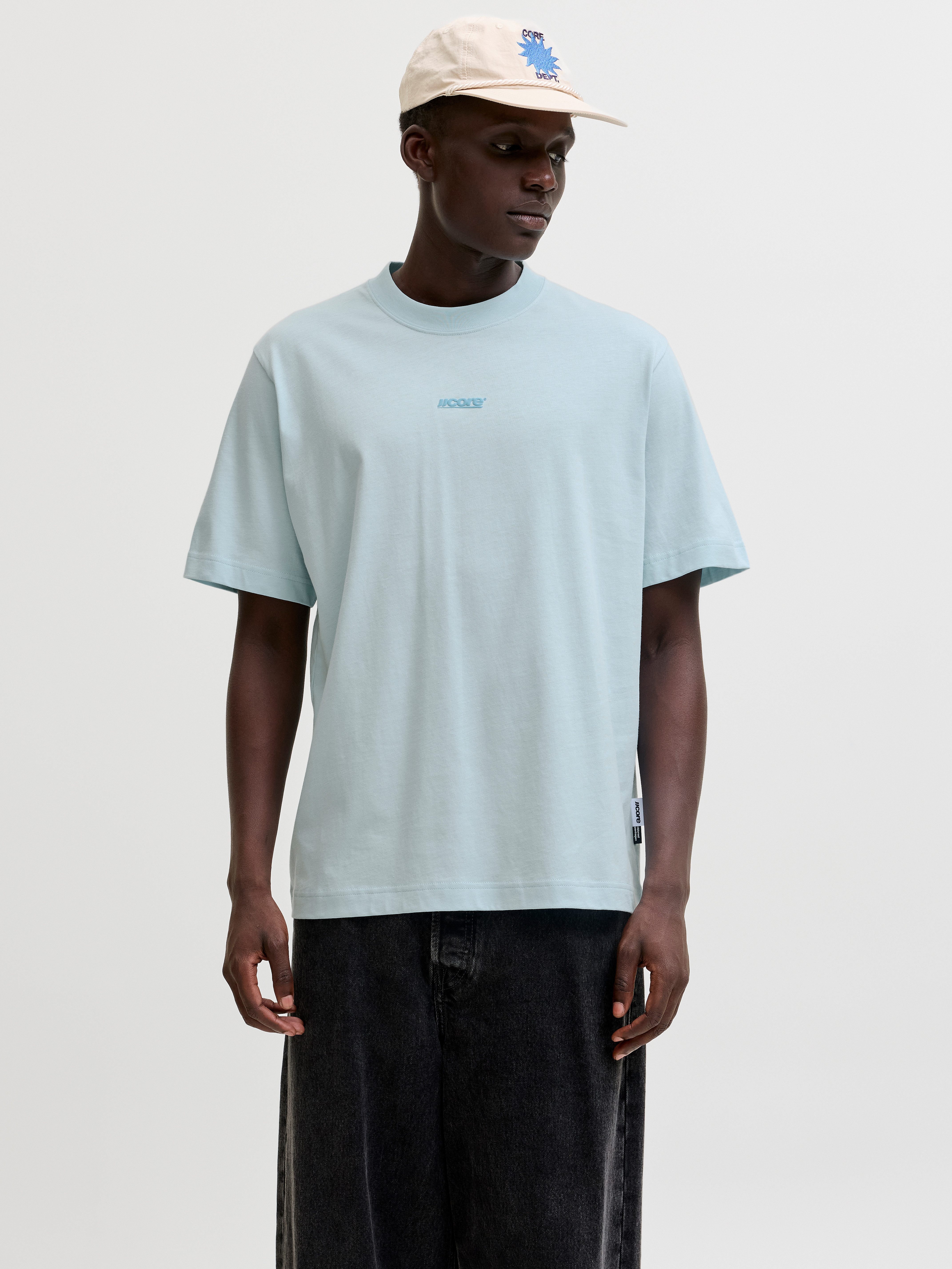 Jack & Jones T-Shirt JCOCLUB BACK TEXT PRNT TEE SS CREW SN mit Print günstig online kaufen