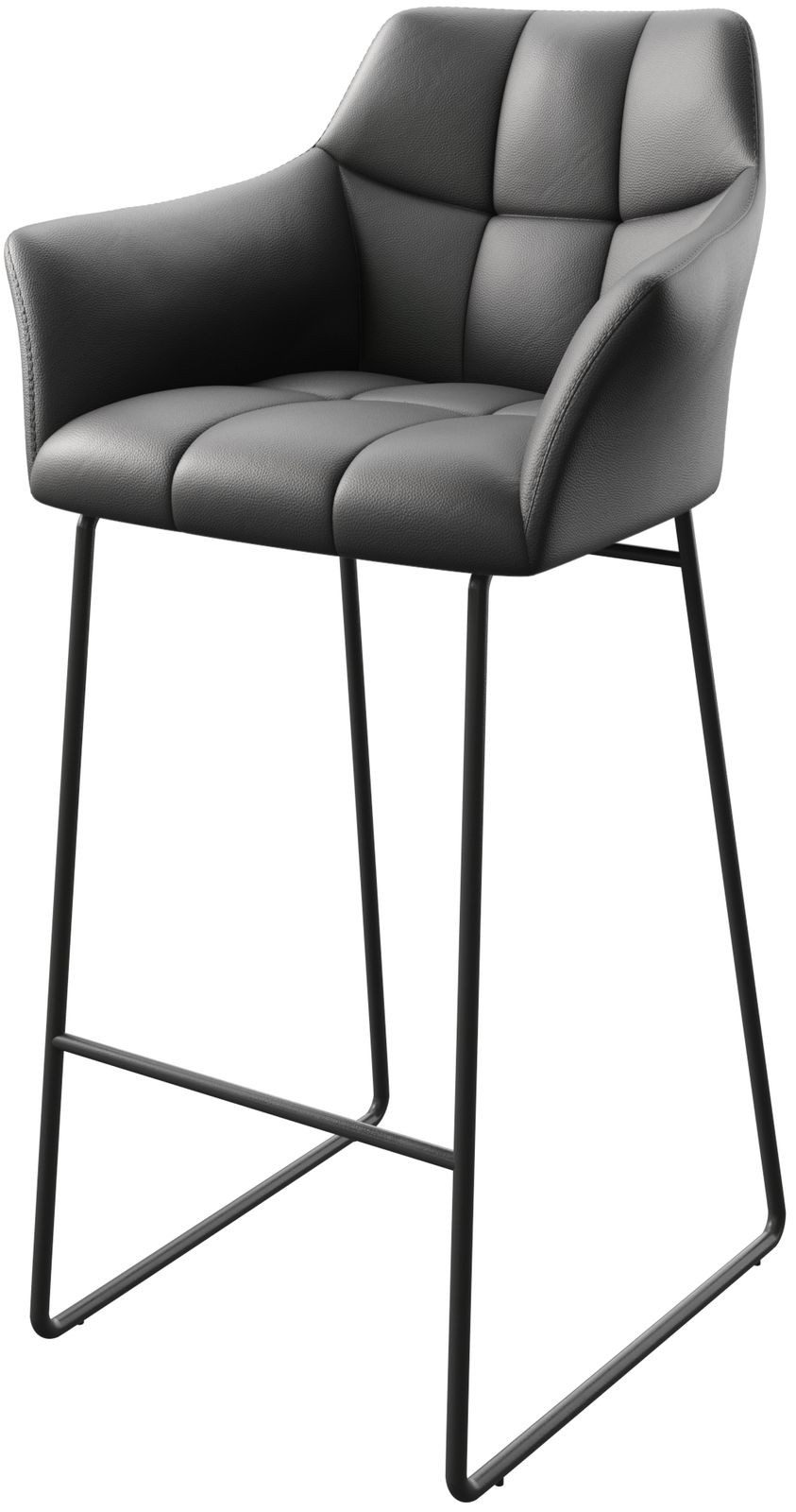 DELIFE Barhocker Yulo-Flex, Kufengestell Metall Echt-Leder günstig online kaufen