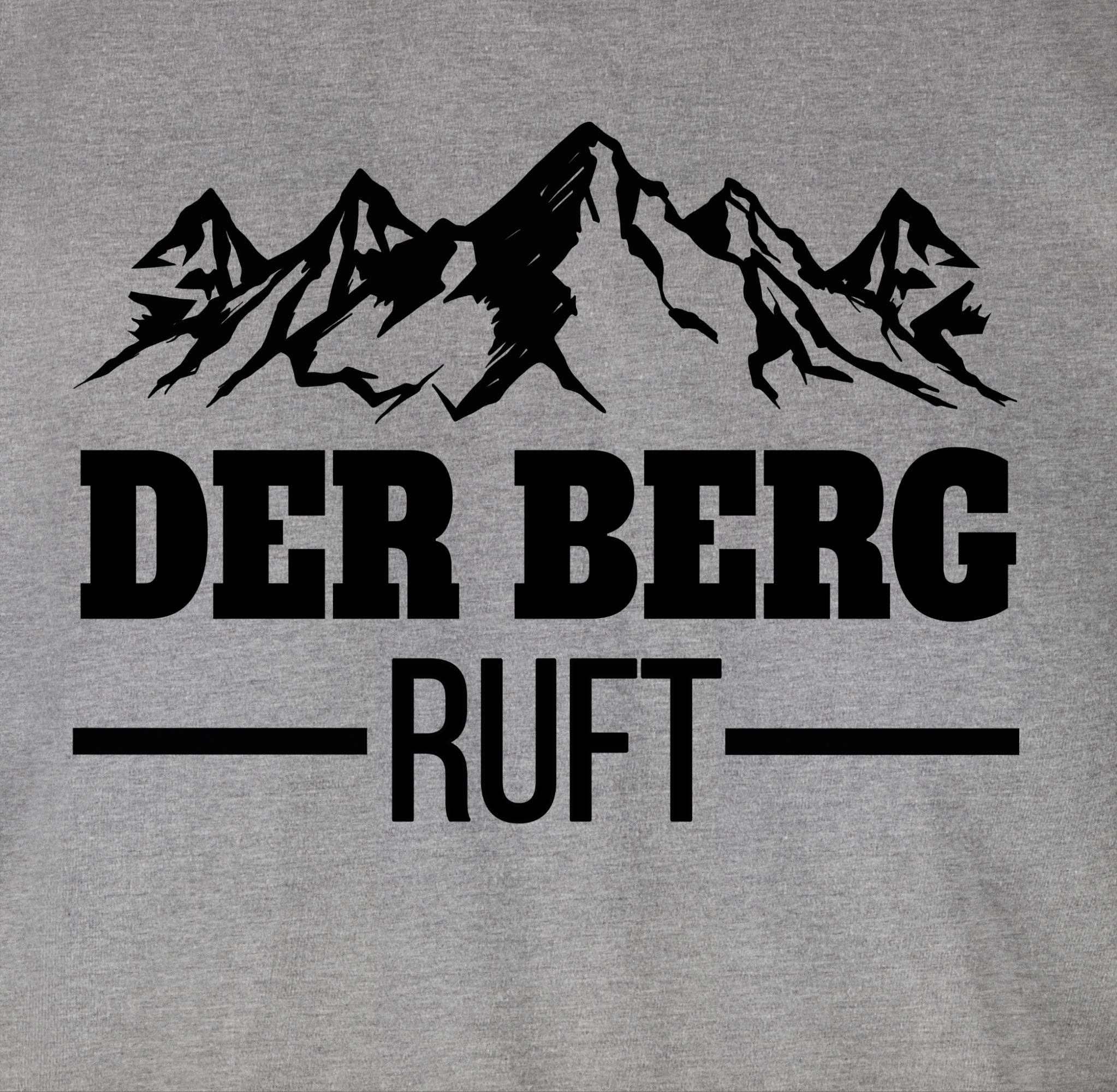 meliert - T-Shirt Ski ruft Berg Grau Apres Shirtracer Party Der 3 schwarz
