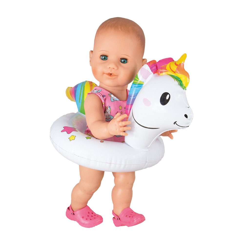 Heless Babypuppe Puppenzubehör - Einhorn Schwimmset - Größe 35 - 45 cm