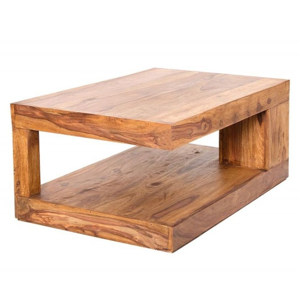 LebensWohnArt Couchtisch Puristischer Couchtisch SHIVA ca.90x60cm massiv Pa günstig online kaufen