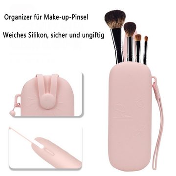 Scheiffy Kosmetiktasche Silikon Kosmetikpinsel,Reise Make up Organizer,Tragbar